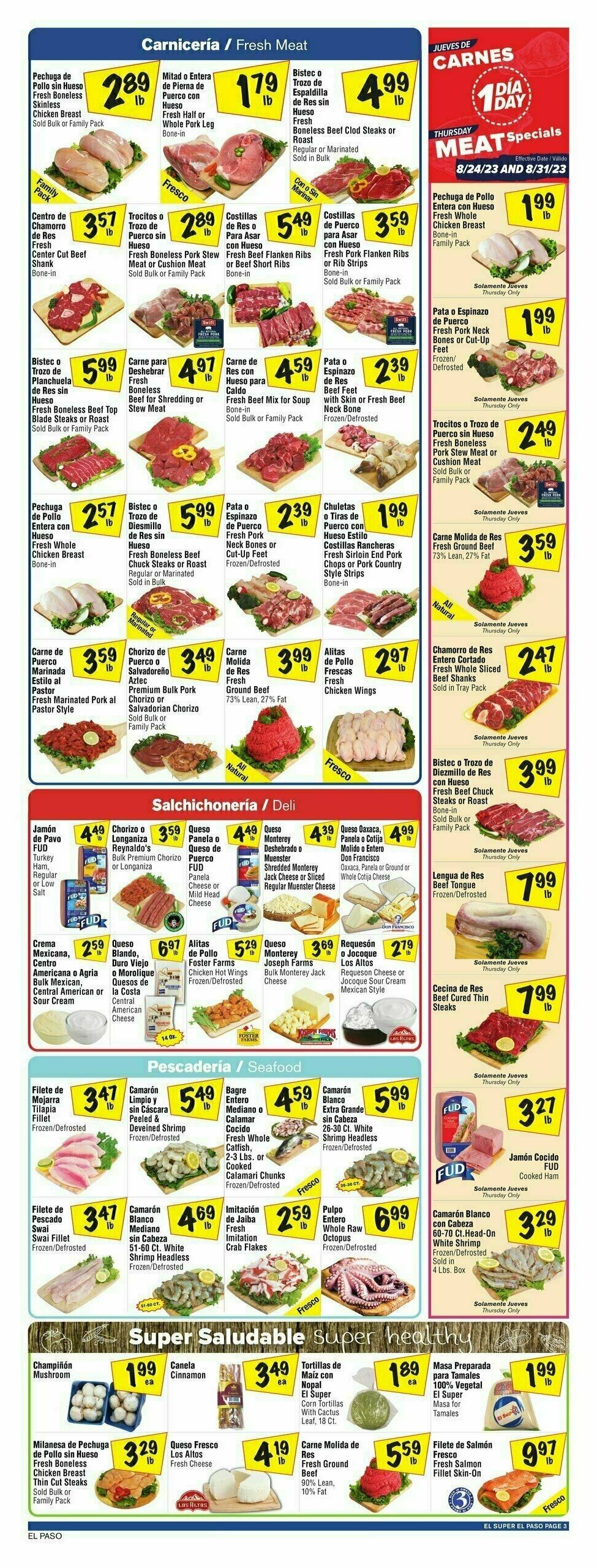 El Super Markets Weekly Ad from August 30