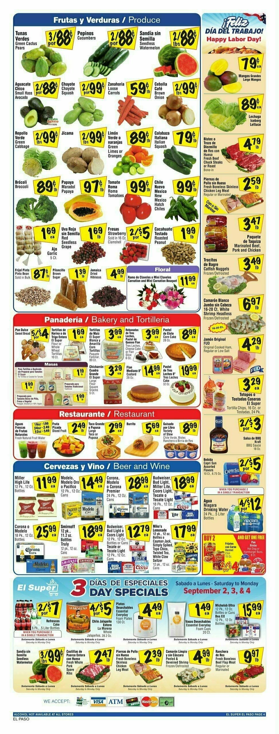 El Super Markets Weekly Ad from August 30