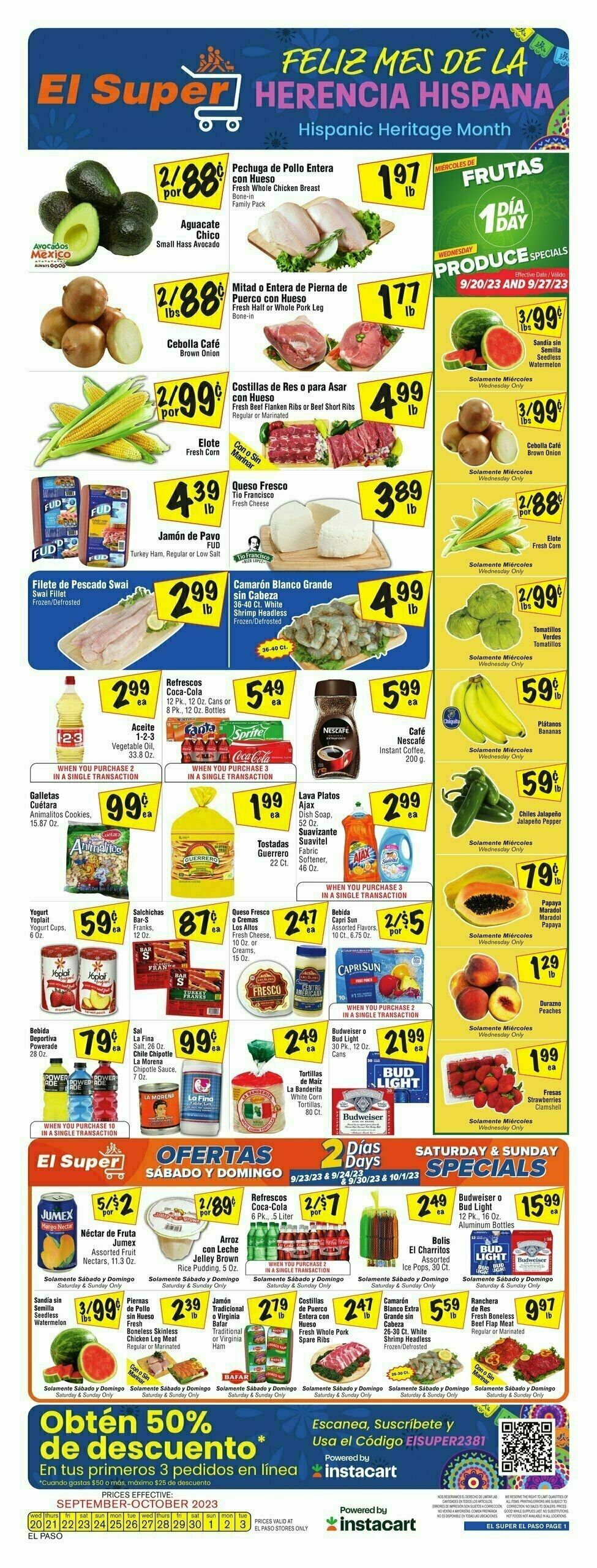 El Super Markets Weekly Ad from September 20
