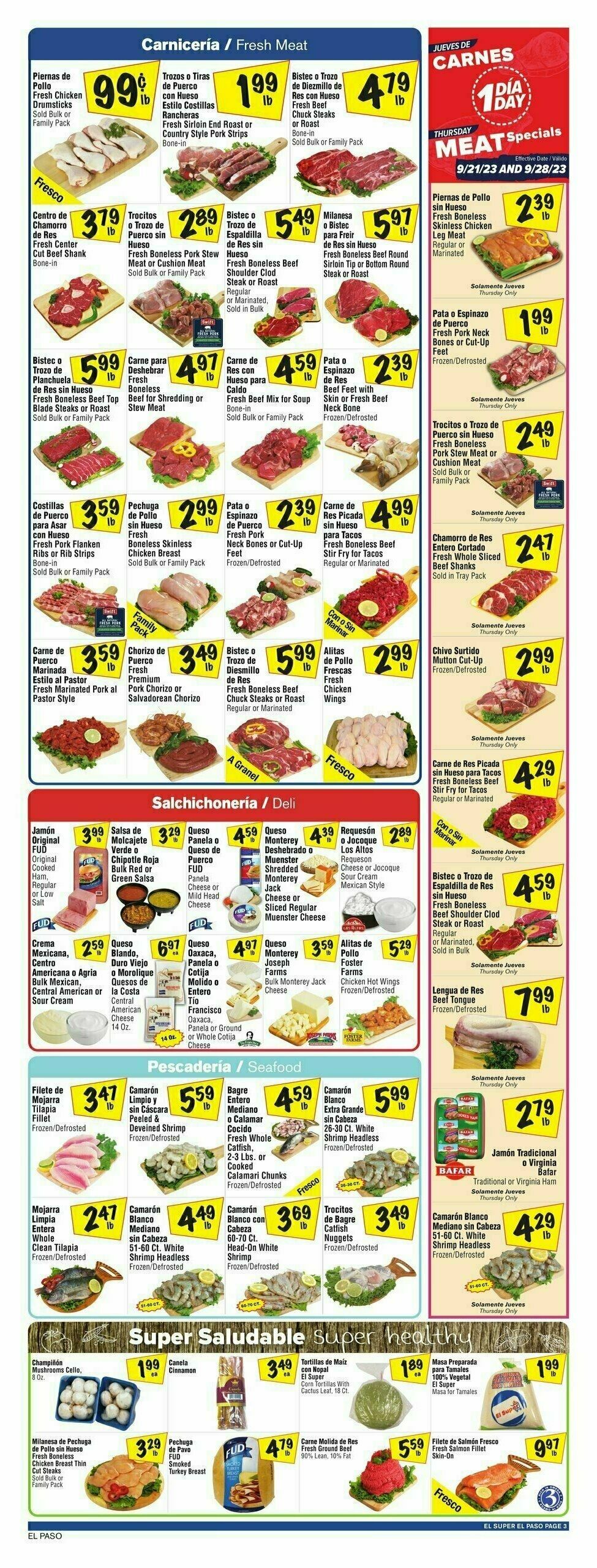 El Super Markets Weekly Ad from September 20