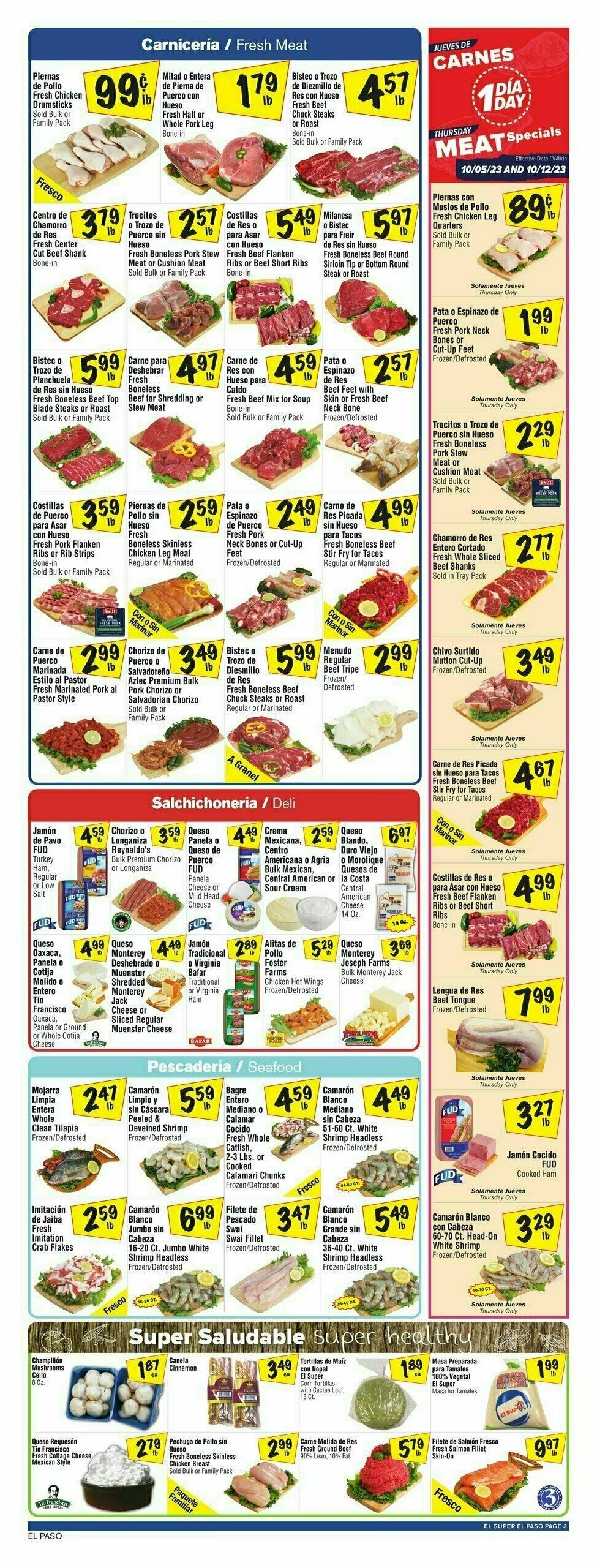 El Super Markets Weekly Ad from October 4