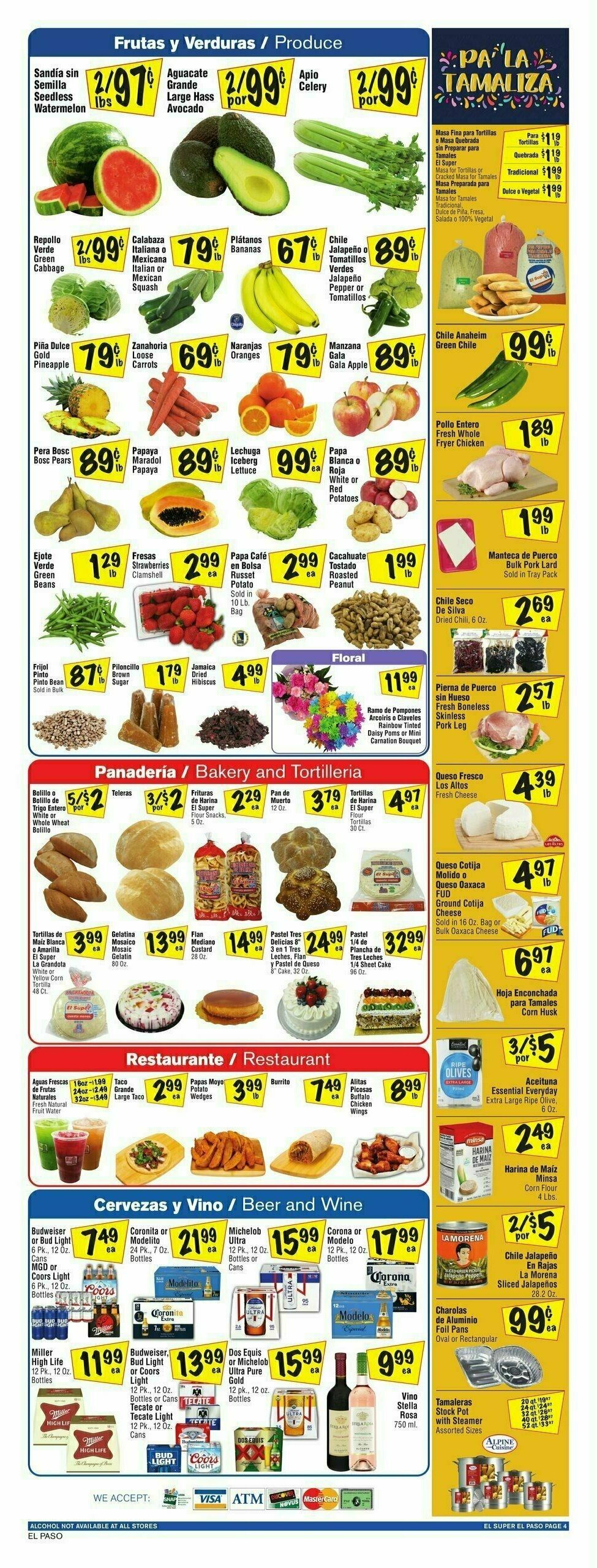 El Super Markets Weekly Ad from October 4