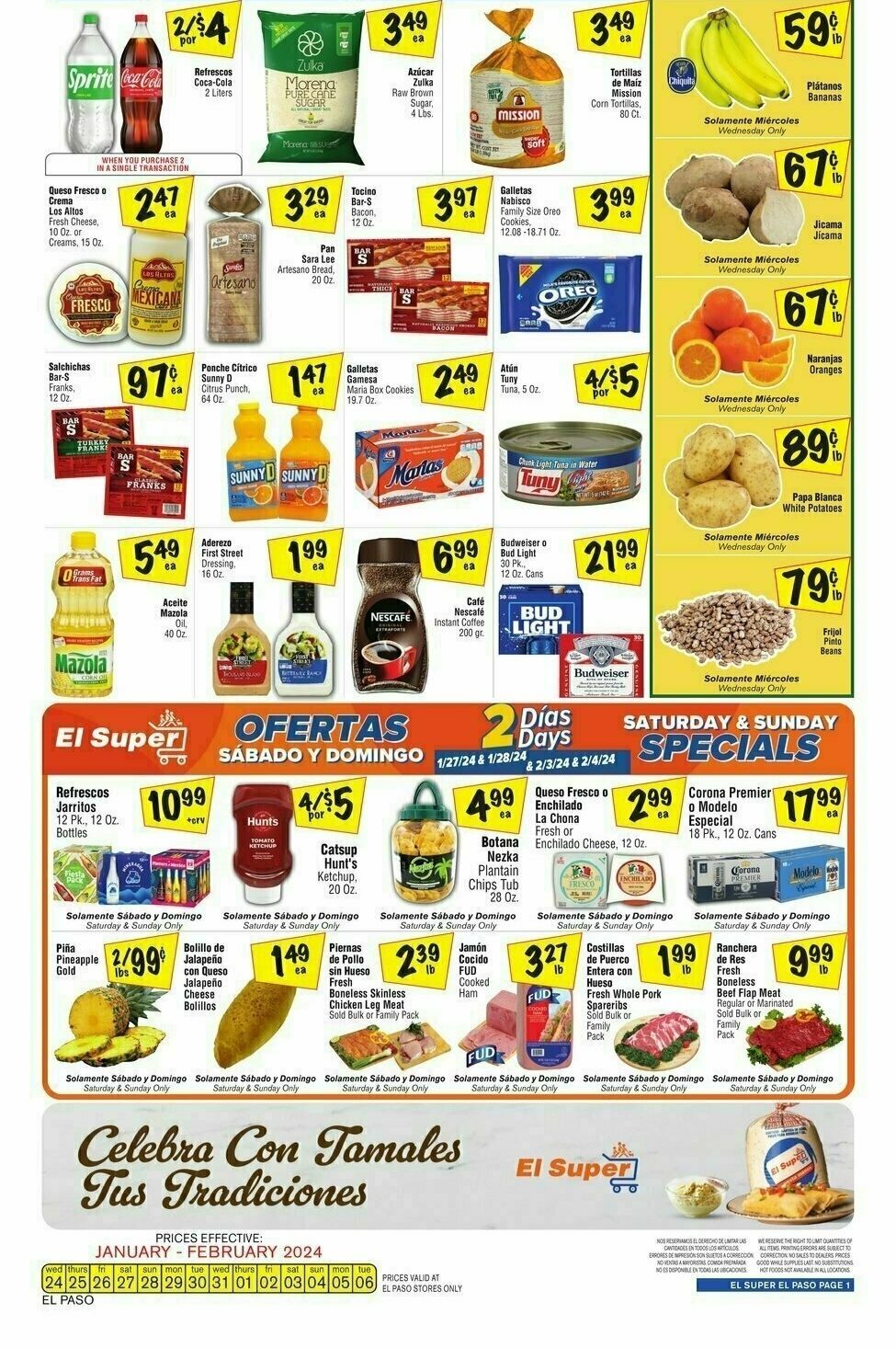 El Super Markets Weekly Ad from January 31