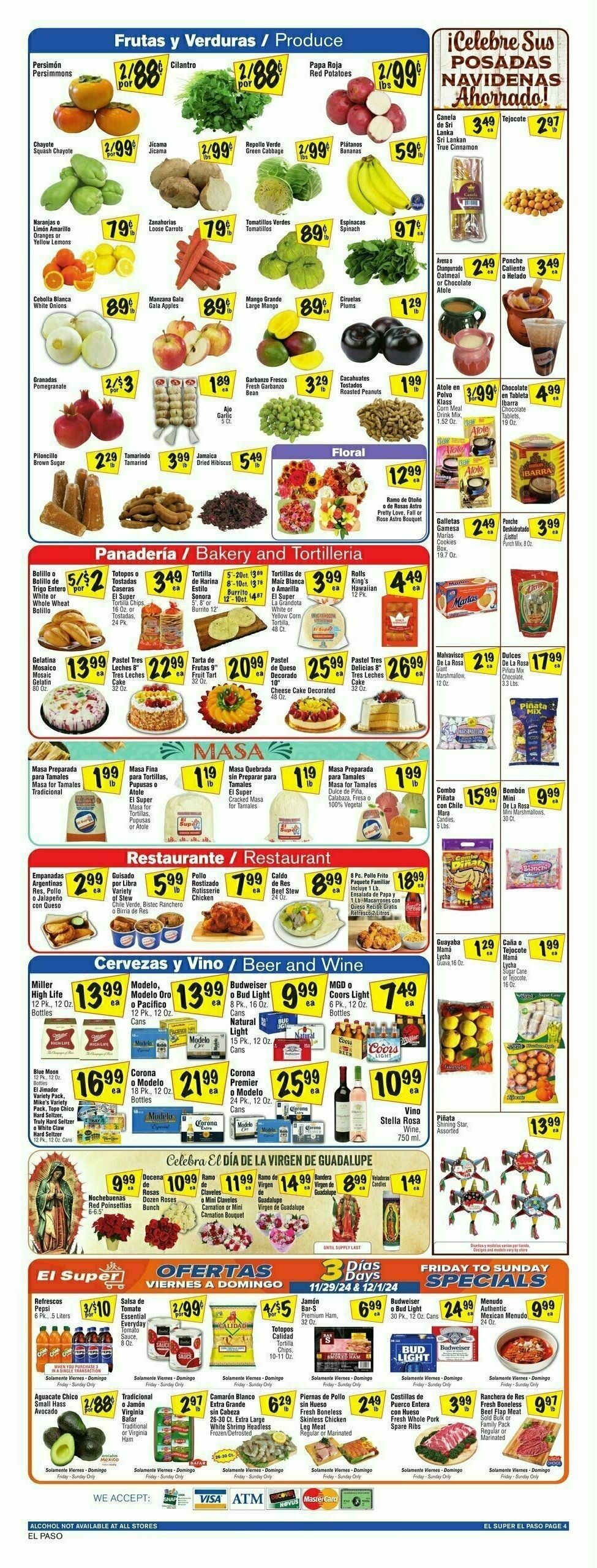 El Super Markets Weekly Ad from December 4
