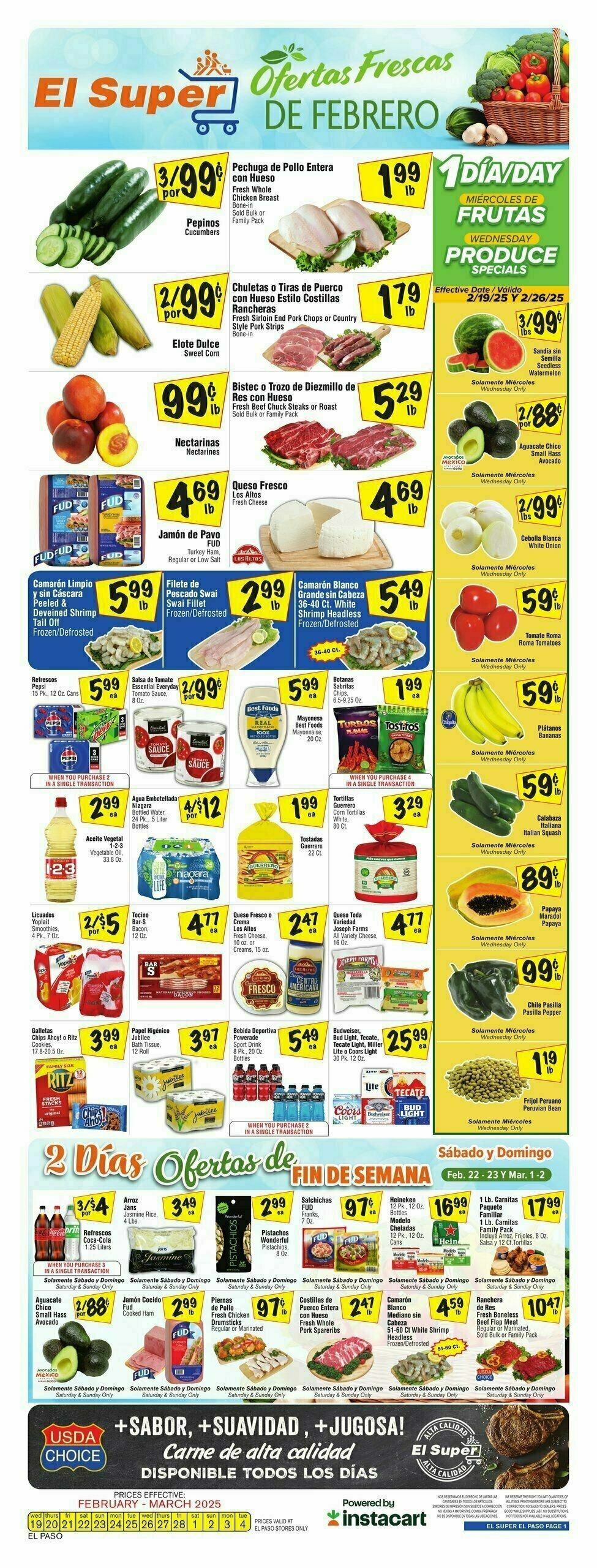 El Super Markets Weekly Ad from February 19