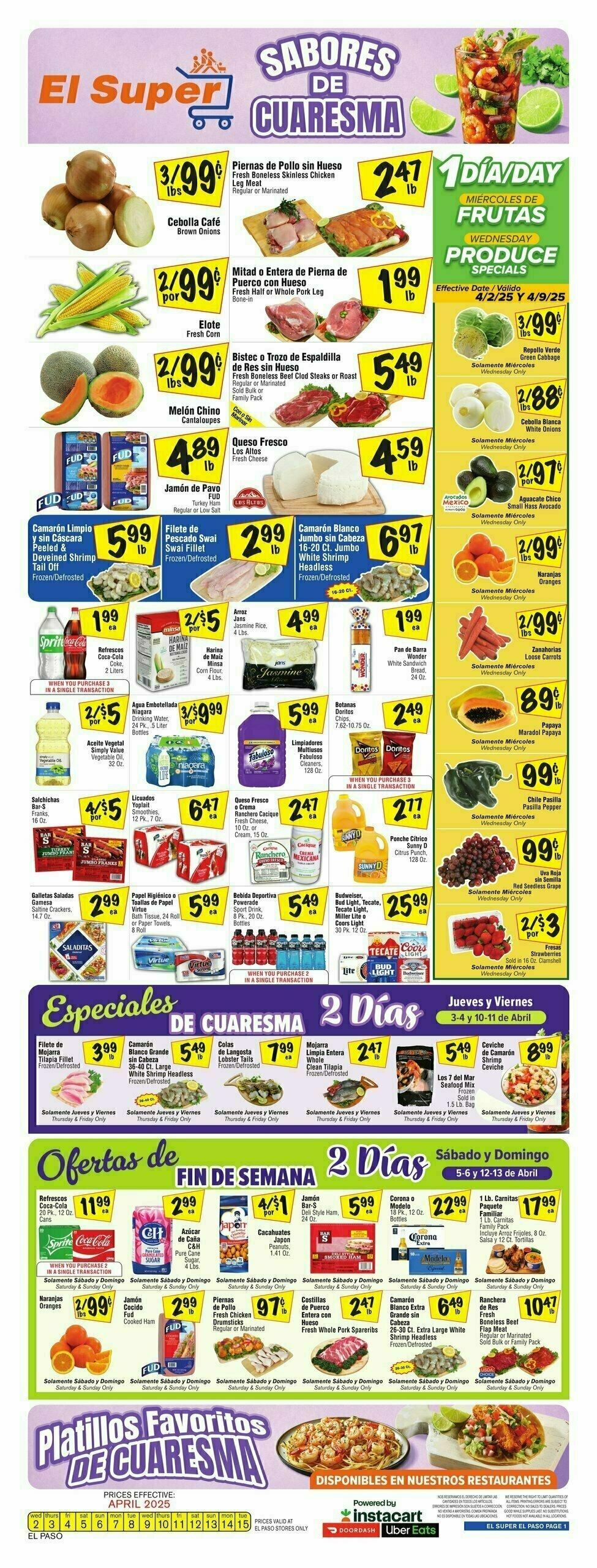 El Super Markets Weekly Ad from April 2