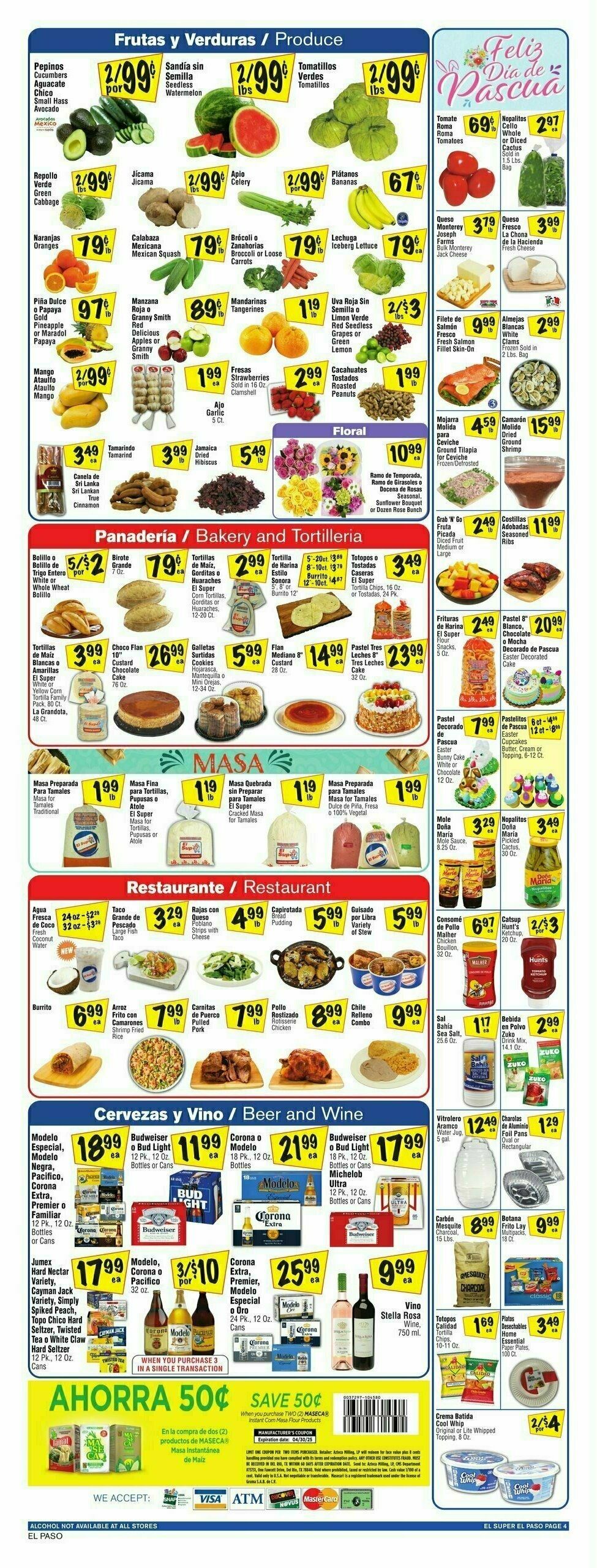 El Super Markets Weekly Ad from April 16