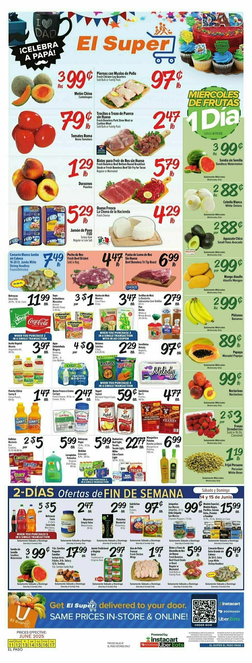 El Super Markets Weekly Ad from June 11