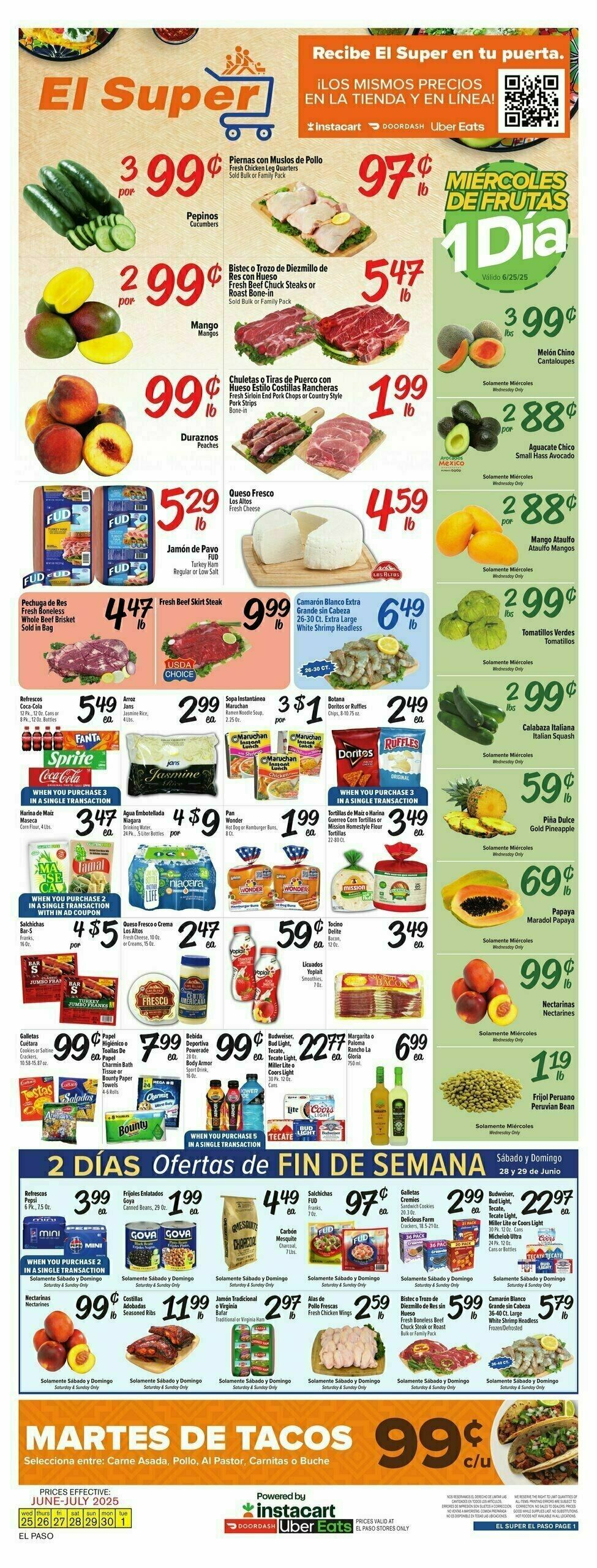El Super Markets Weekly Ad from June 25