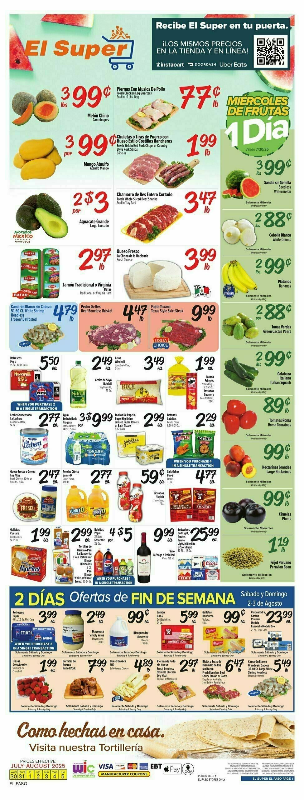 El Super Markets Weekly Ad from July 30