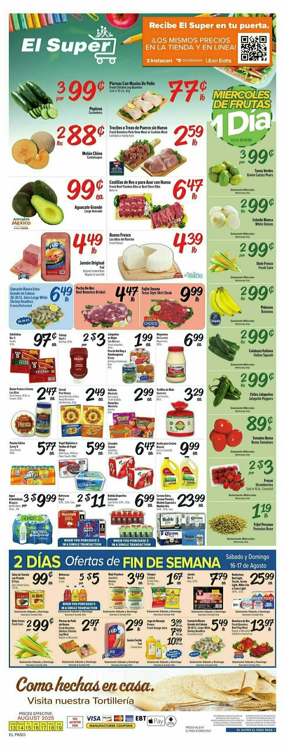 El Super Markets Weekly Ad from August 13