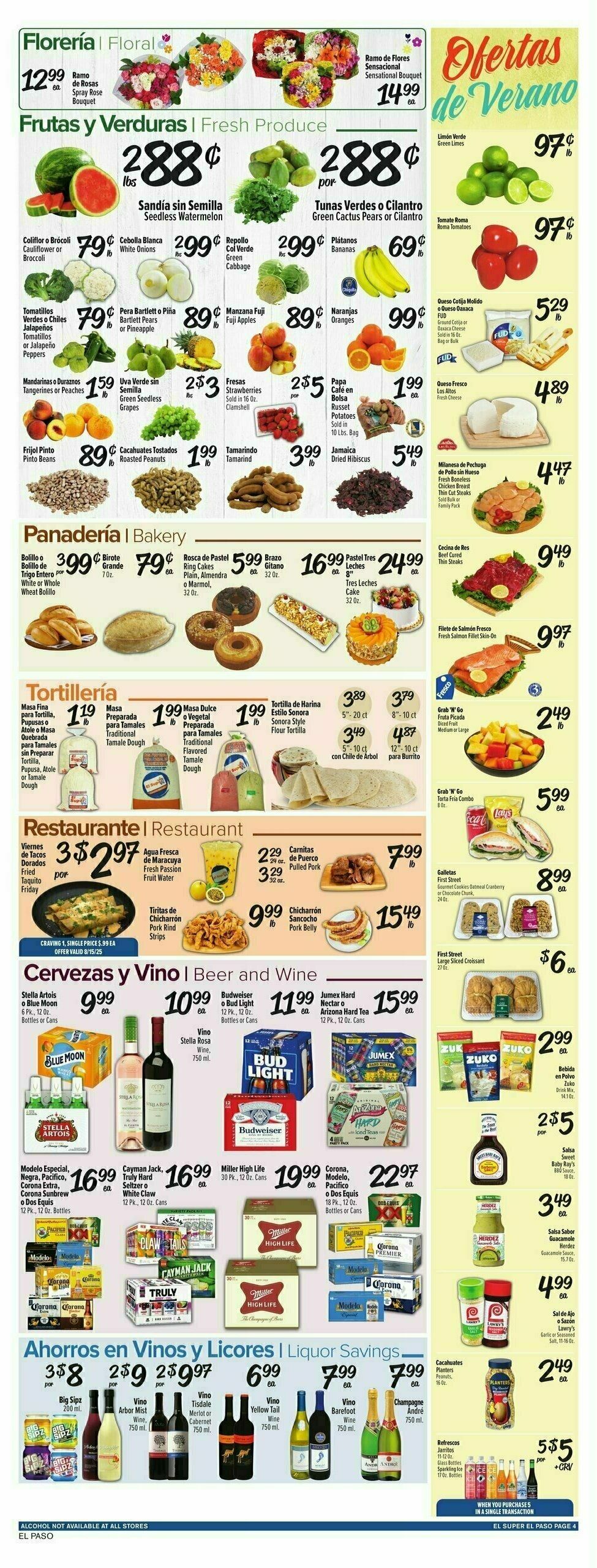 El Super Markets Weekly Ad from August 13