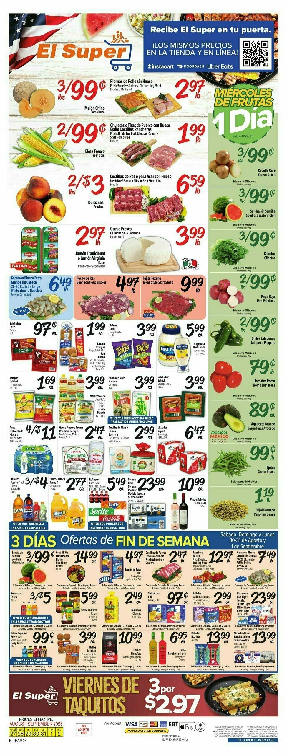 El Super Markets Weekly Ad from August 27