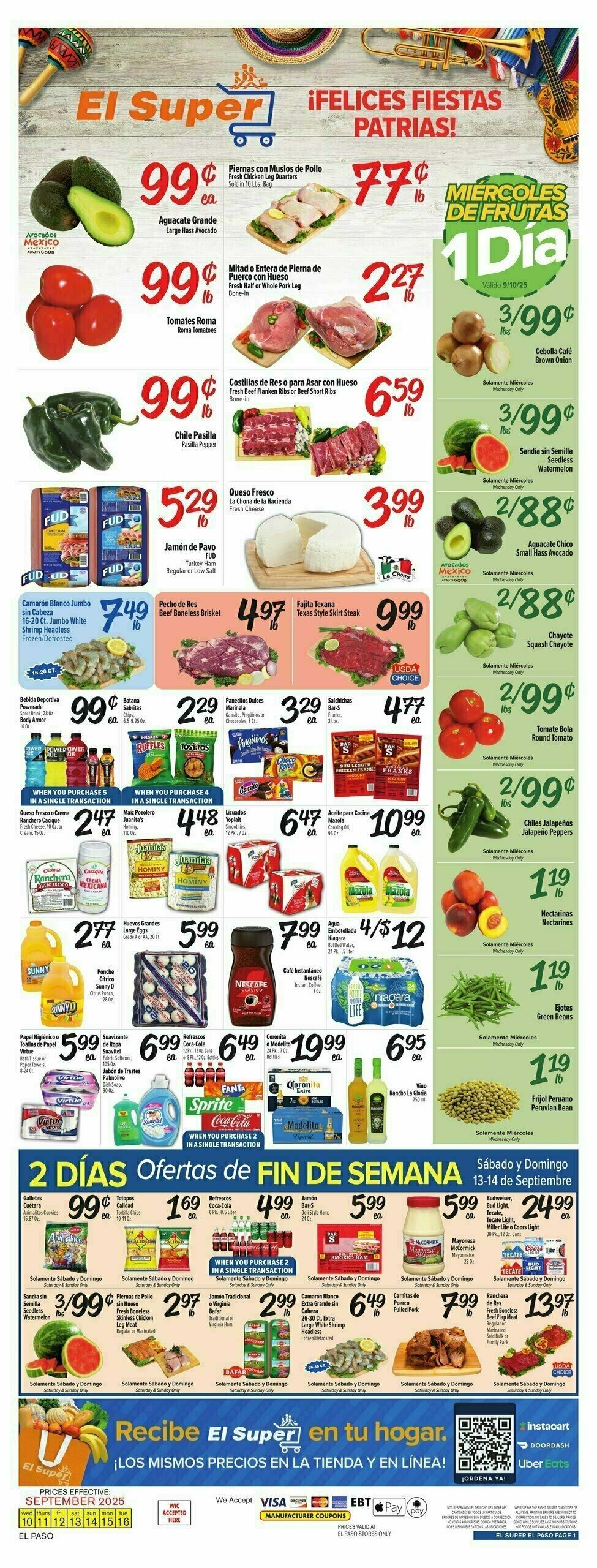 El Super Markets Weekly Ad from September 10
