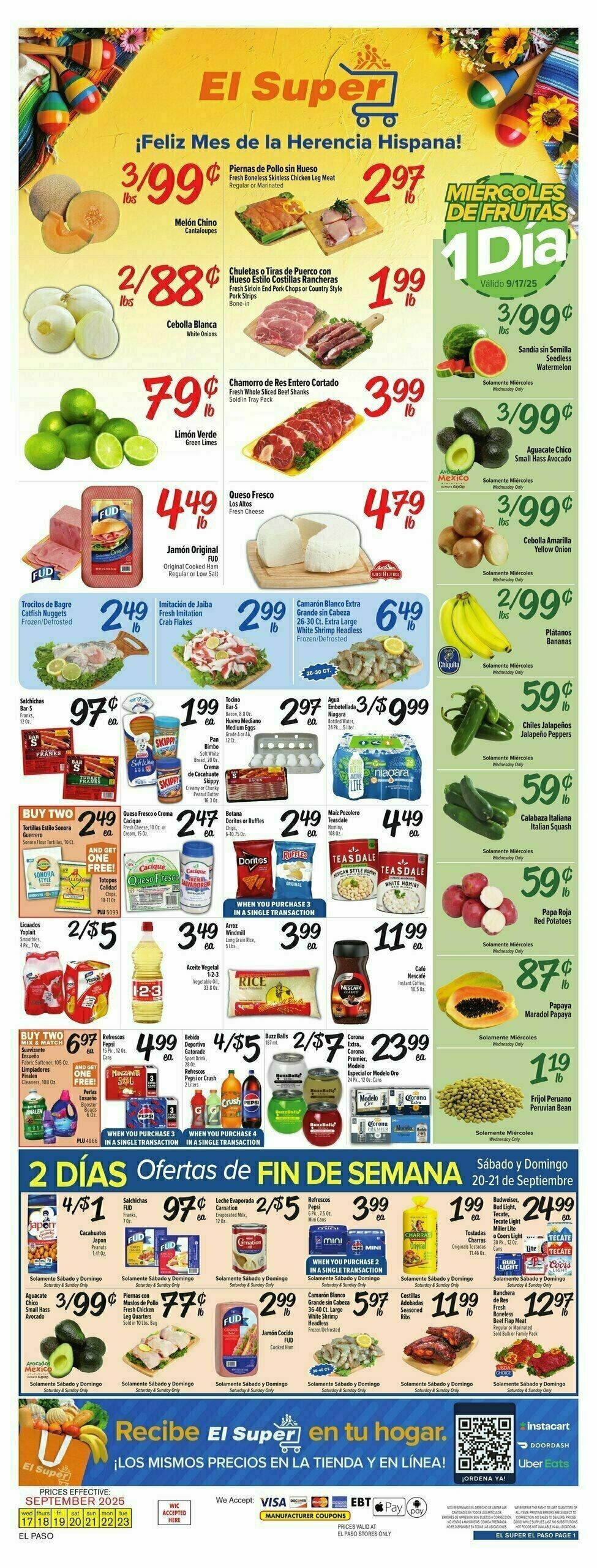 El Super Markets Weekly Ad from September 17