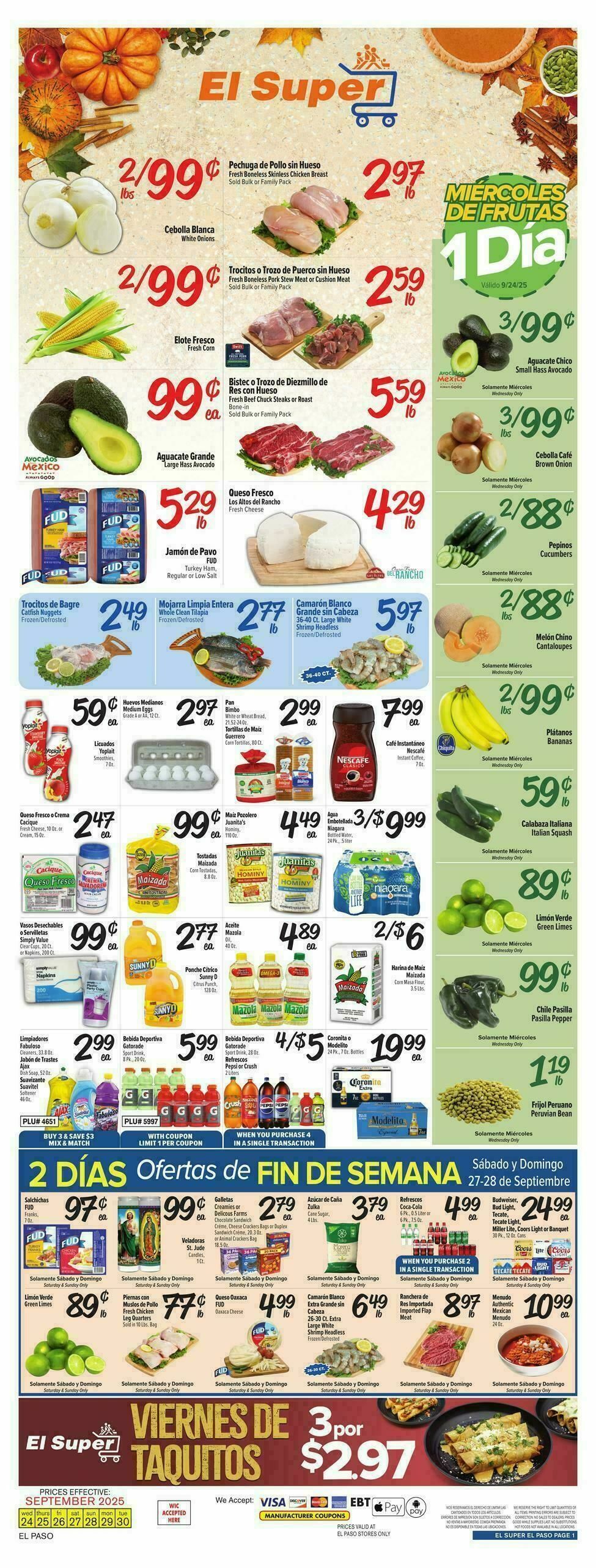 El Super Markets Weekly Ad from September 24