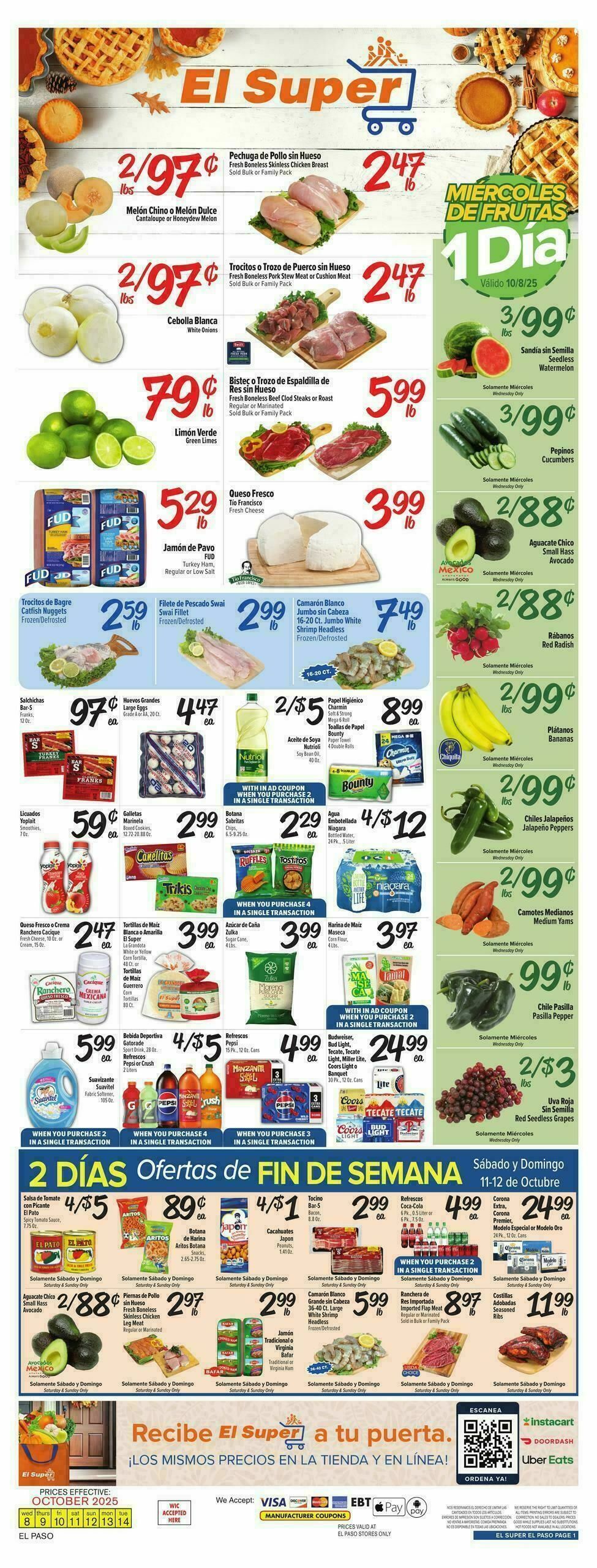 El Super Markets Weekly Ad from October 8