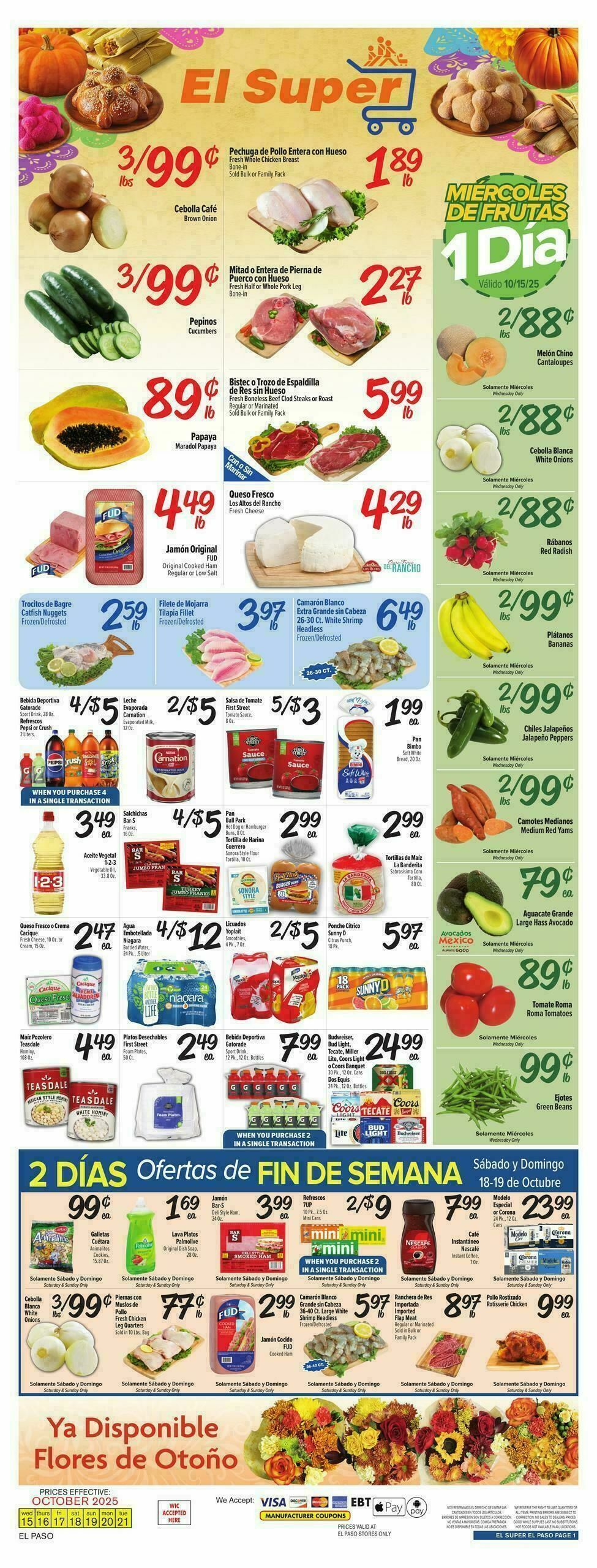 El Super Markets Weekly Ad from October 15