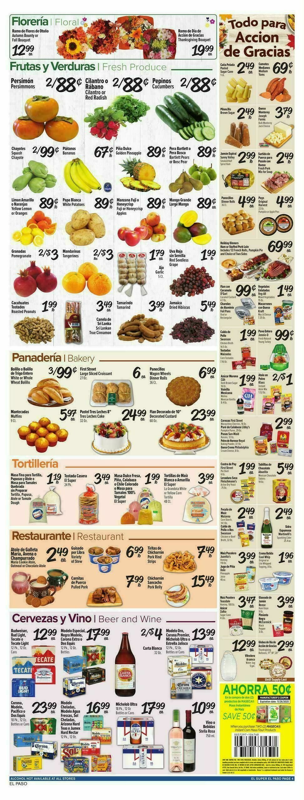 El Super Markets Weekly Ad from November 19