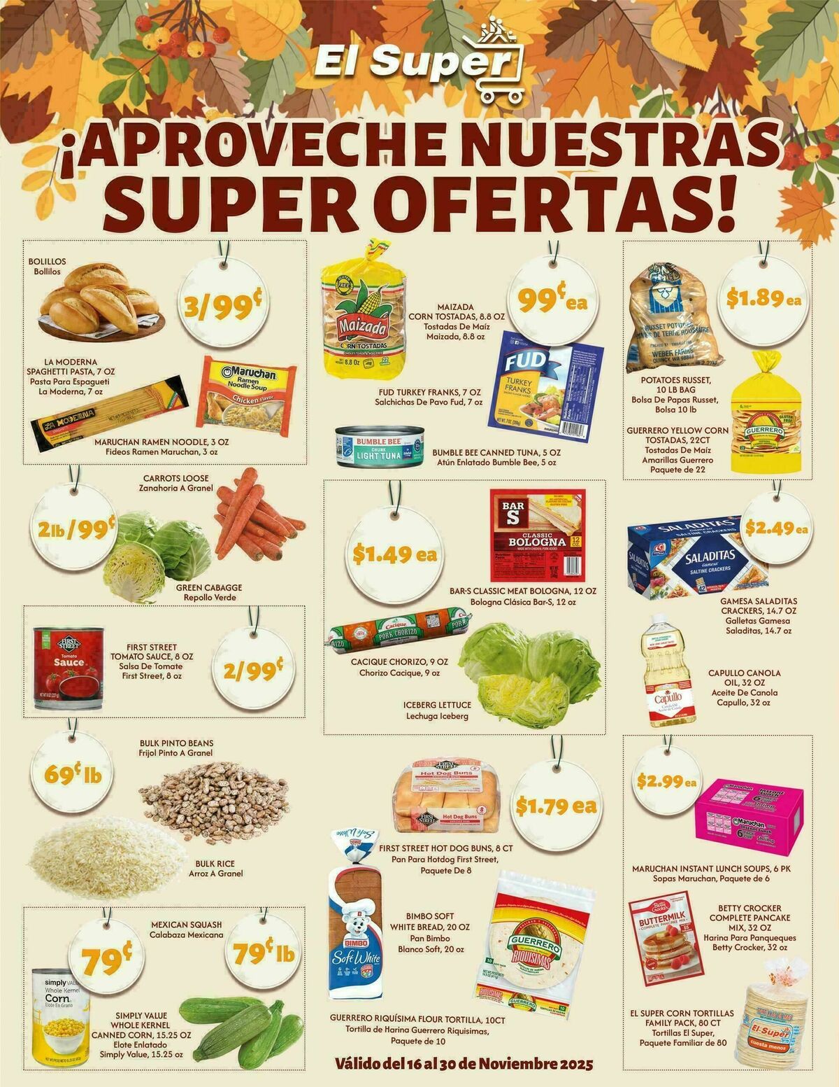 El Super Markets Weekly Ad from November 26