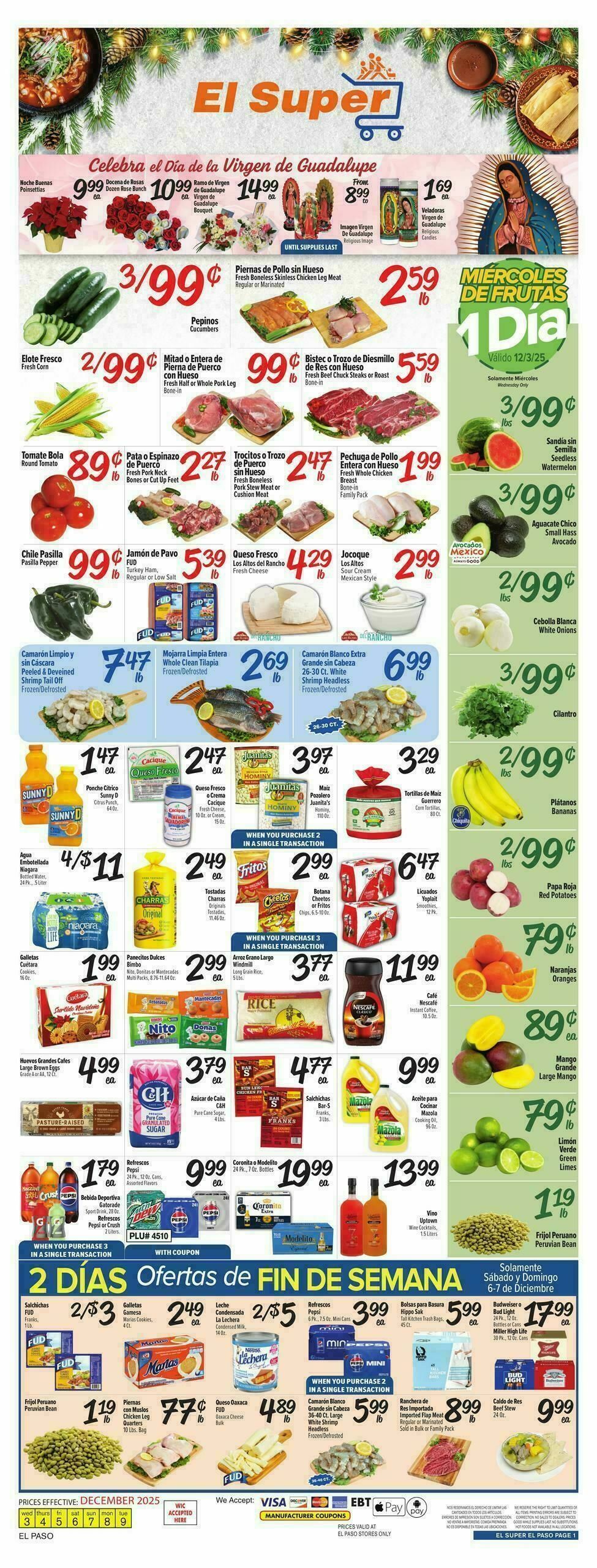 El Super Markets Weekly Ad from December 3