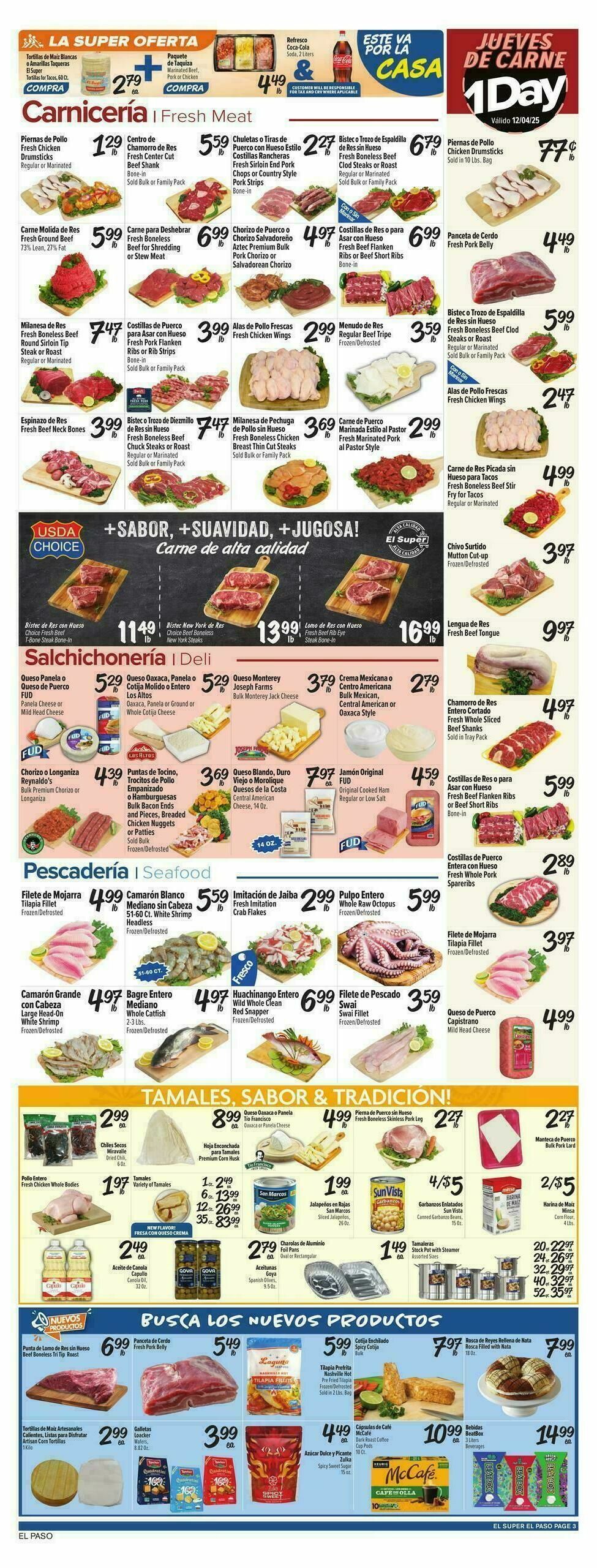 El Super Markets Weekly Ad from December 3