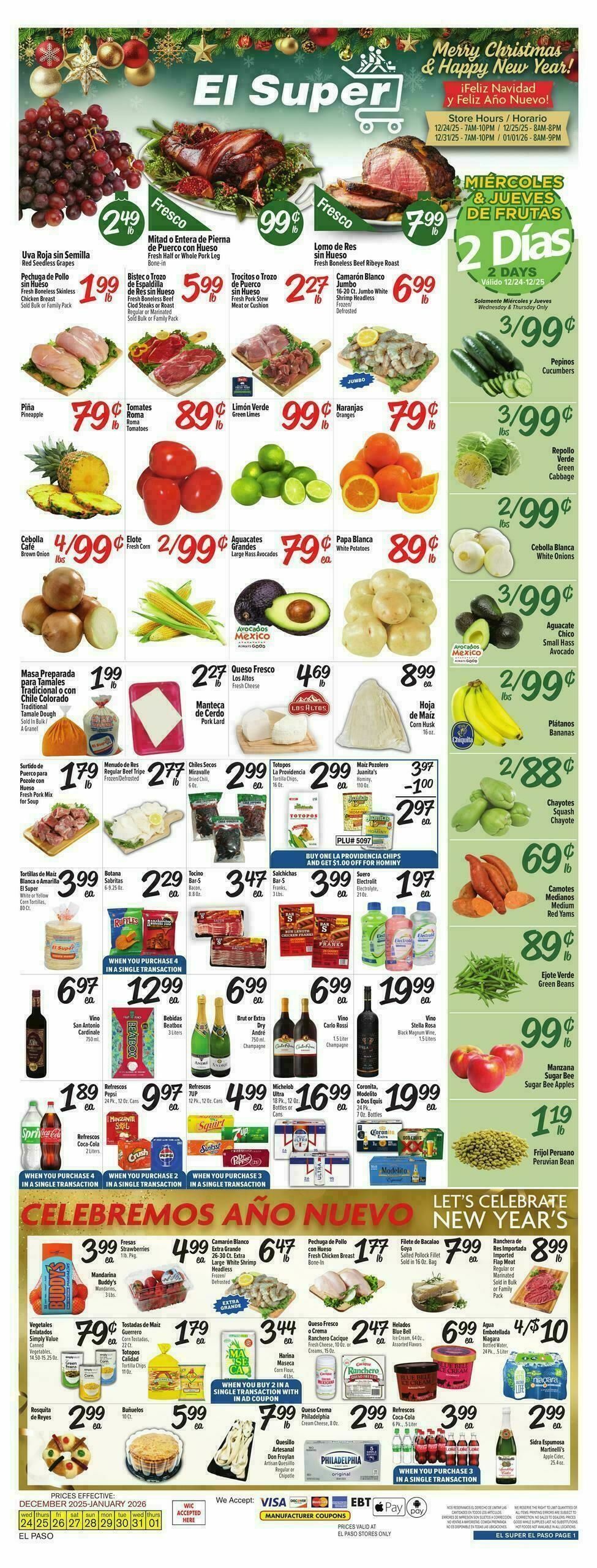 El Super Markets Weekly Ad from December 24