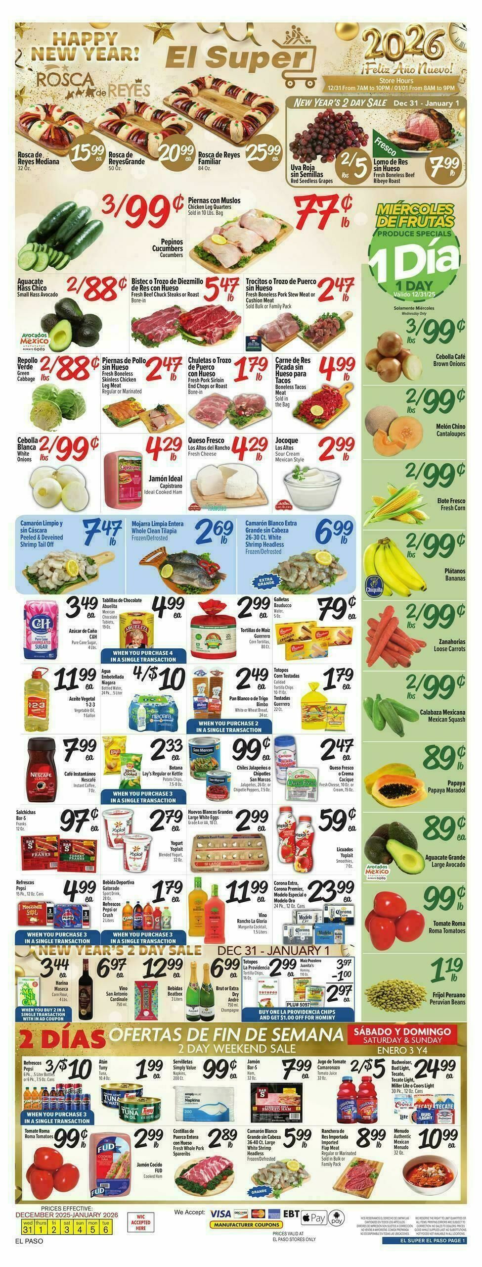 El Super Markets Weekly Ad from December 31