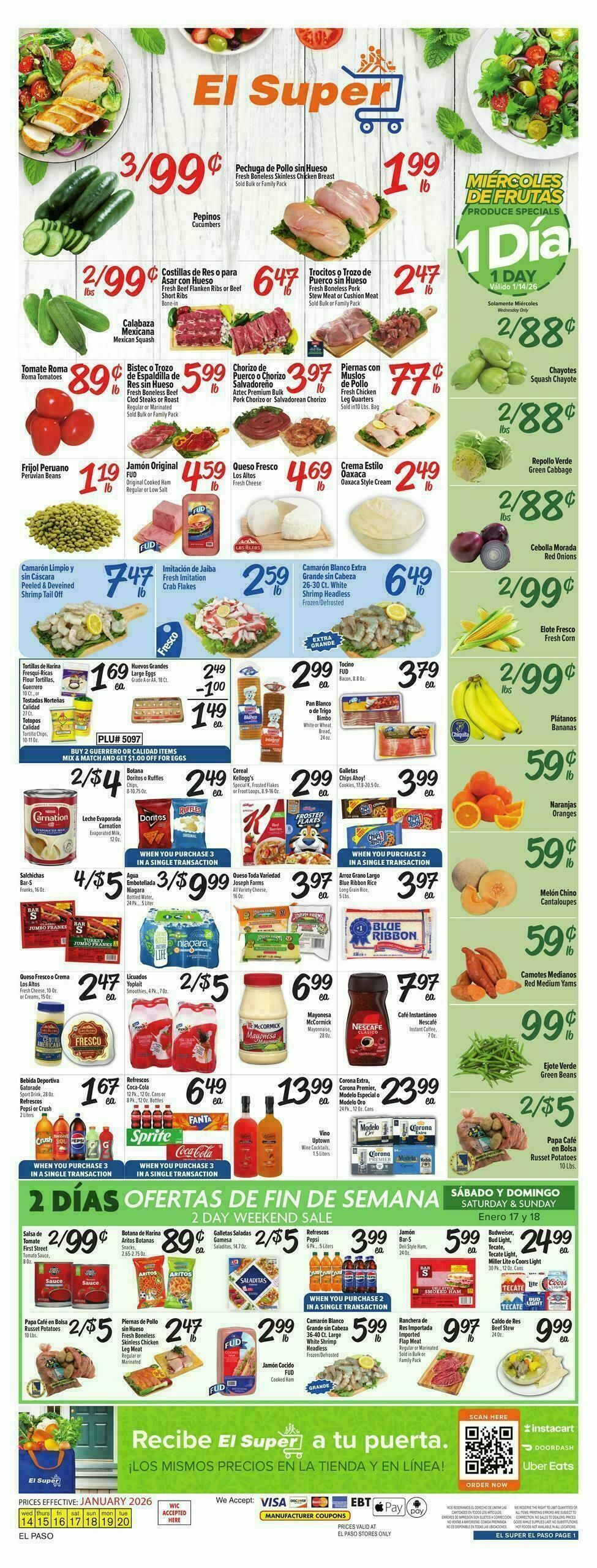 El Super Markets Weekly Ad from January 14