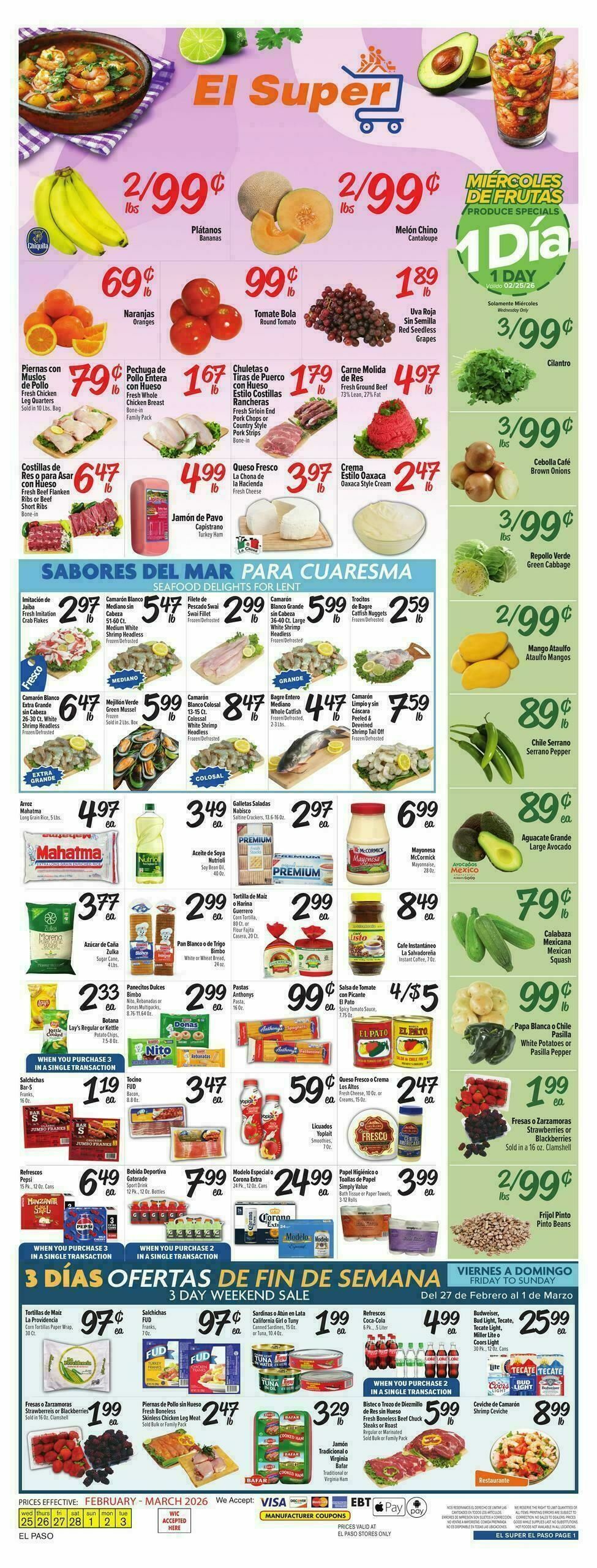 El Super Markets Weekly Ad from February 25