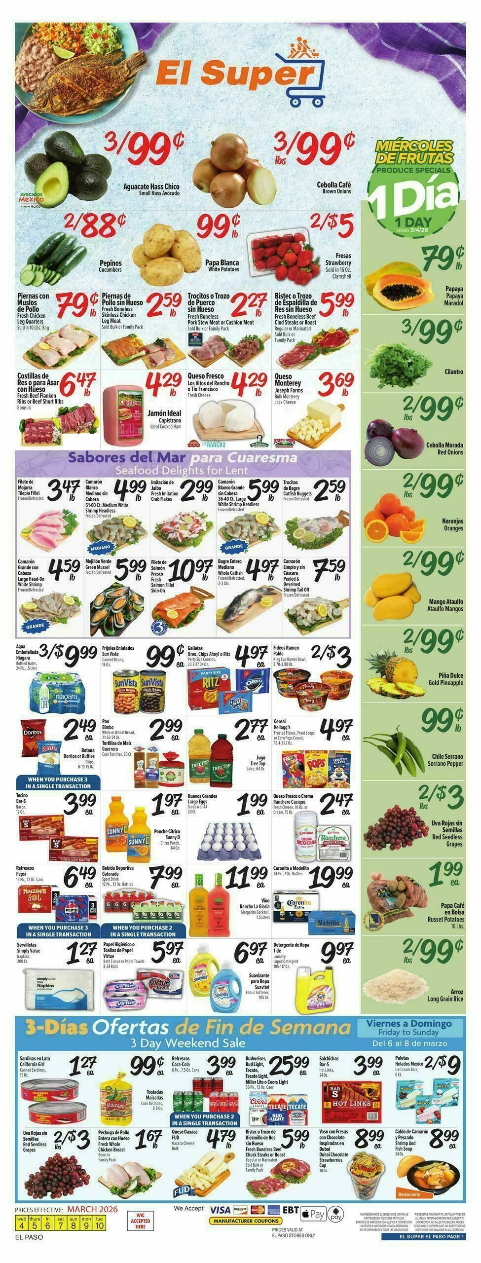 El Super Markets Weekly Ad from March 4