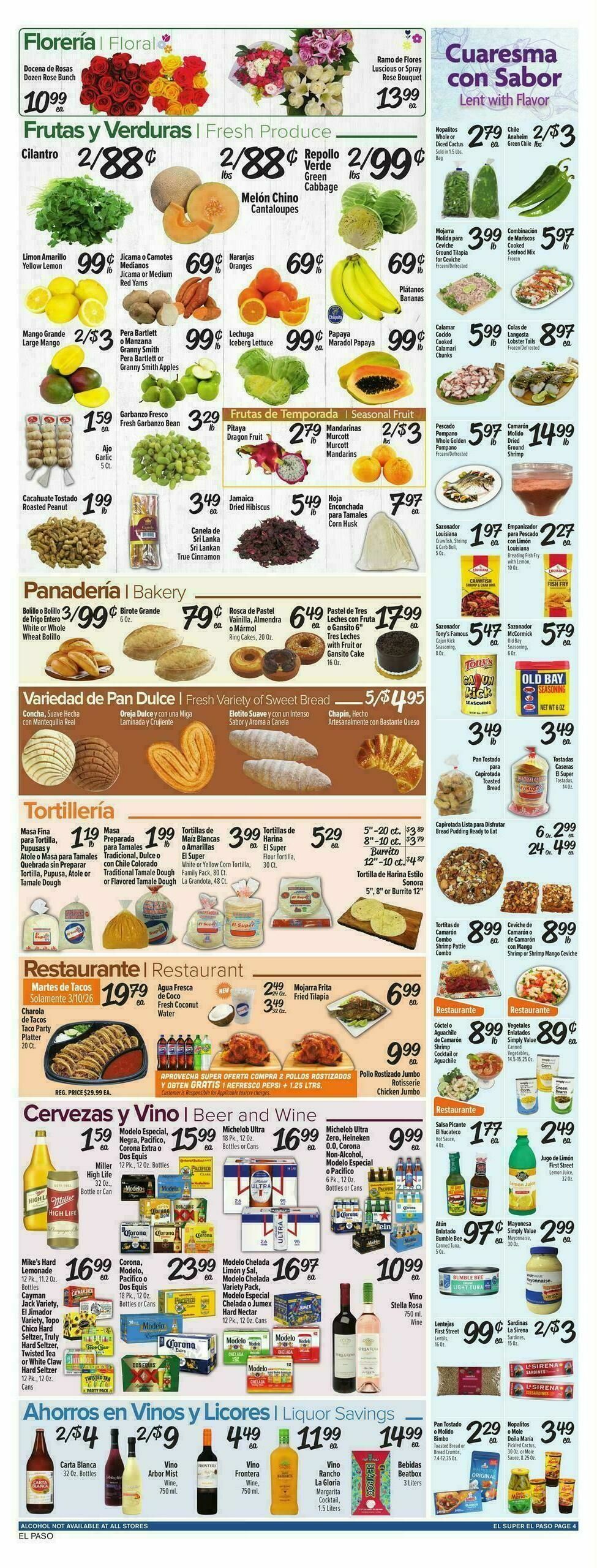 El Super Markets Weekly Ad from March 4
