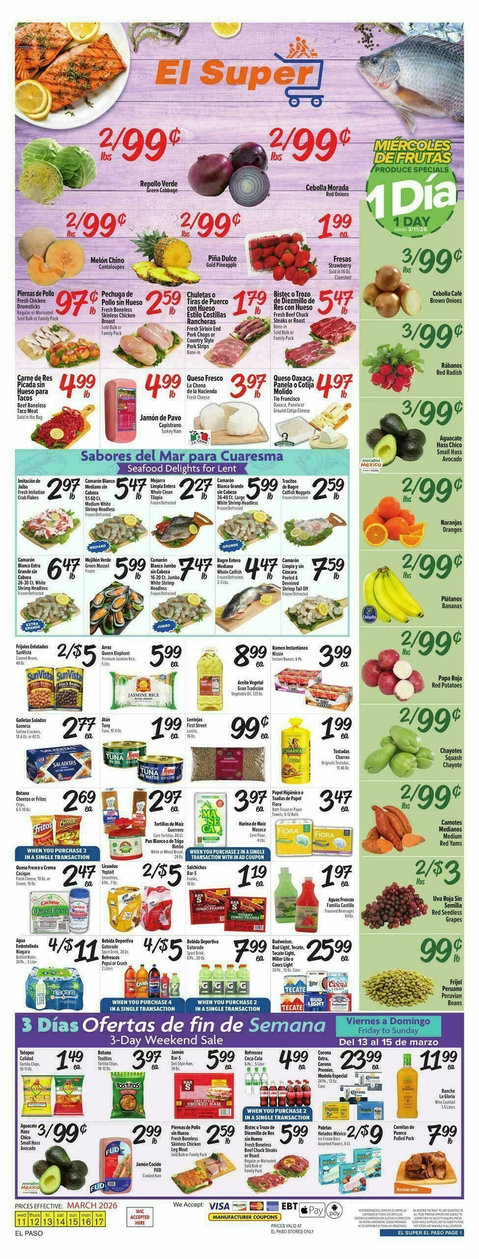 El Super Markets Weekly Ad from March 11