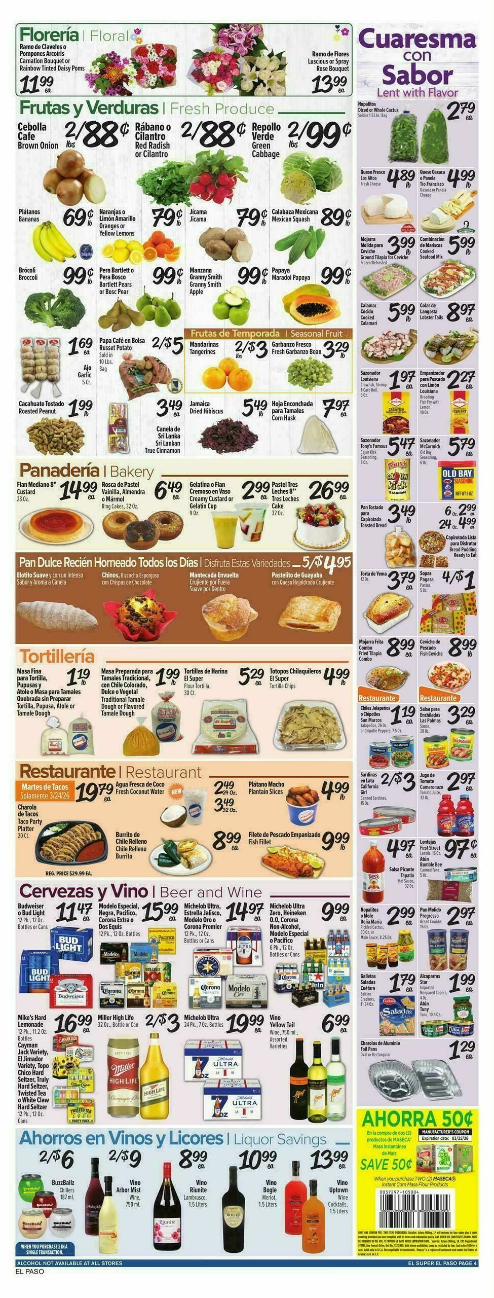 El Super Markets Weekly Ad from March 18