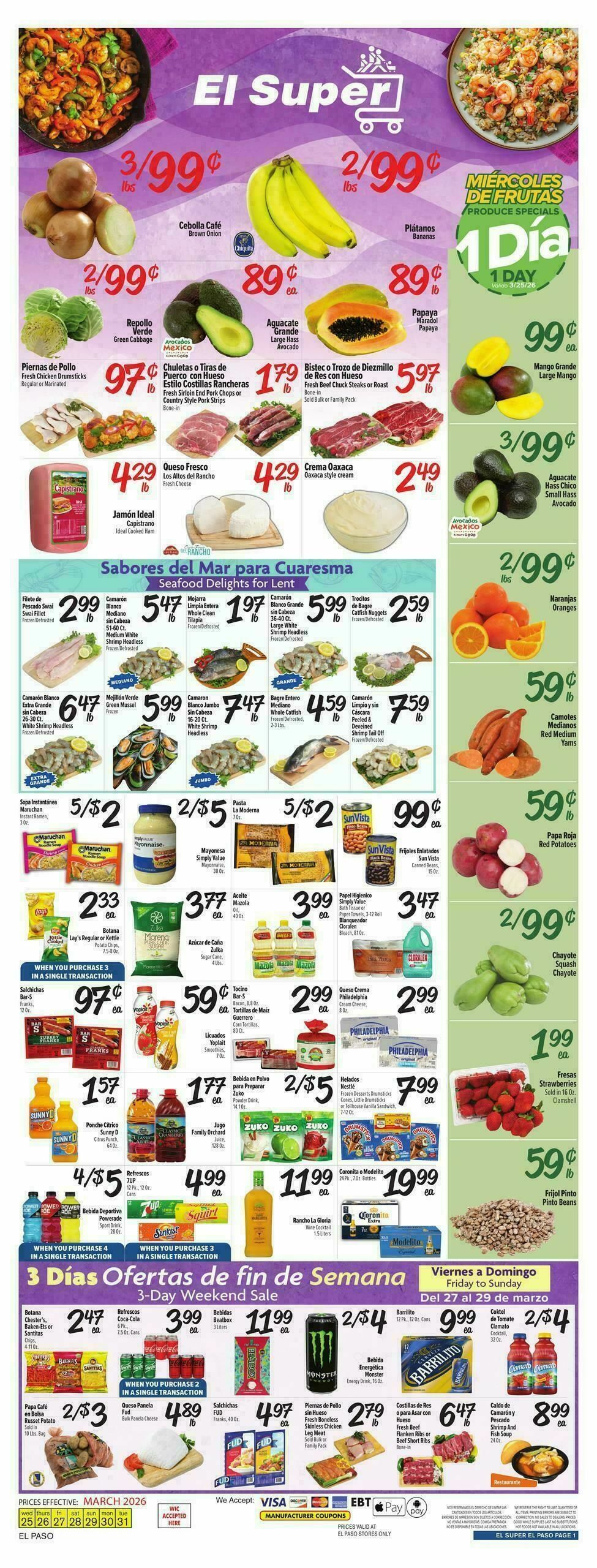 El Super Markets Weekly Ad from March 25