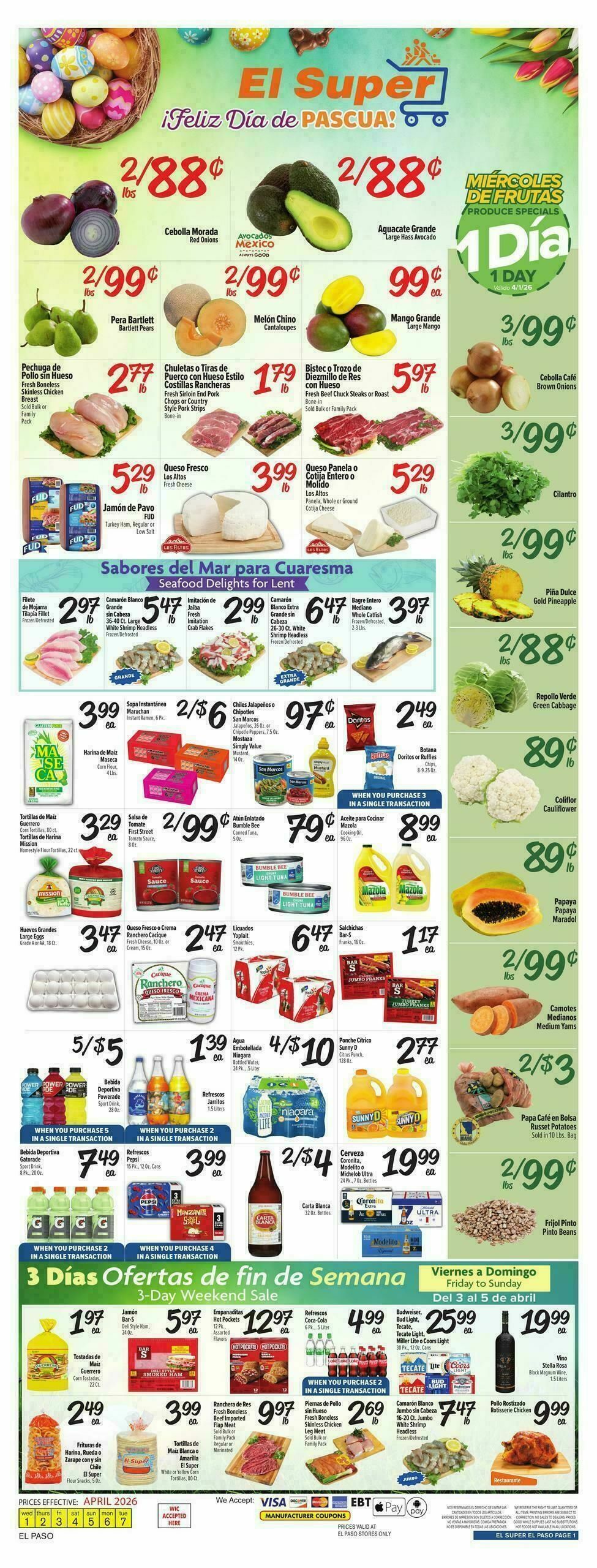 El Super Markets Weekly Ad from April 1
