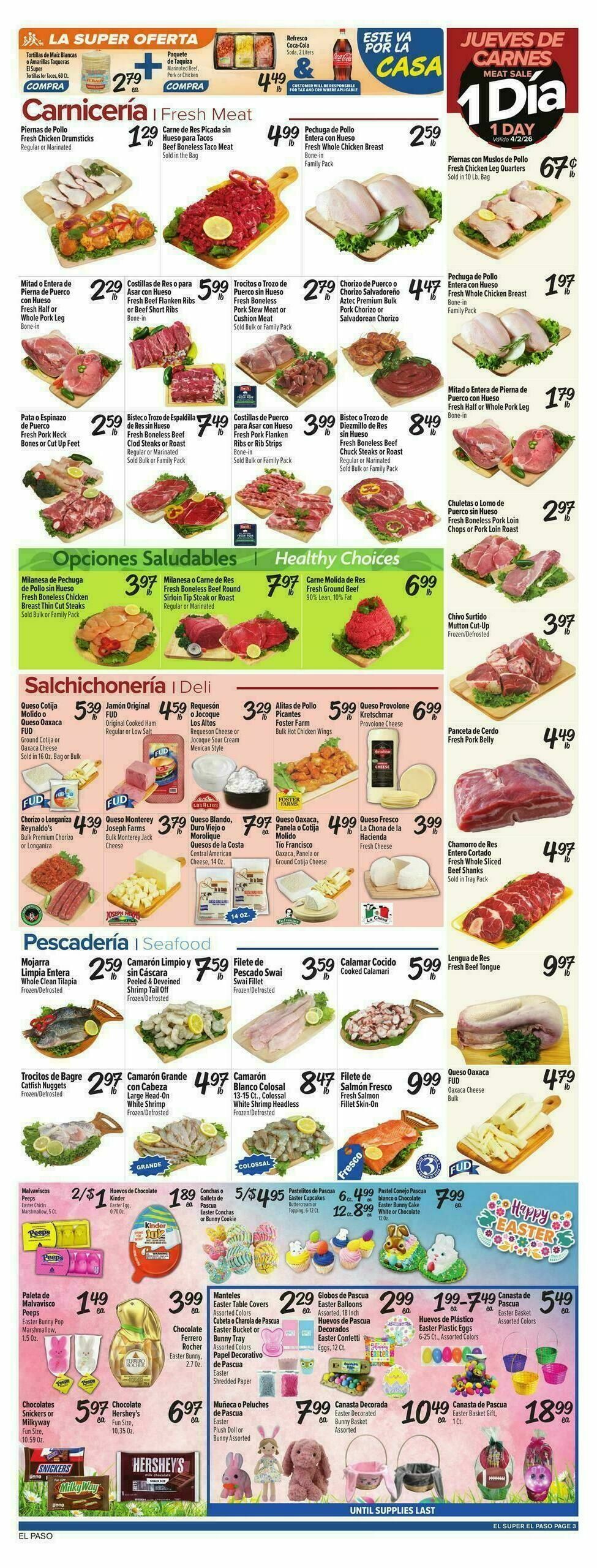 El Super Markets Weekly Ad from April 1