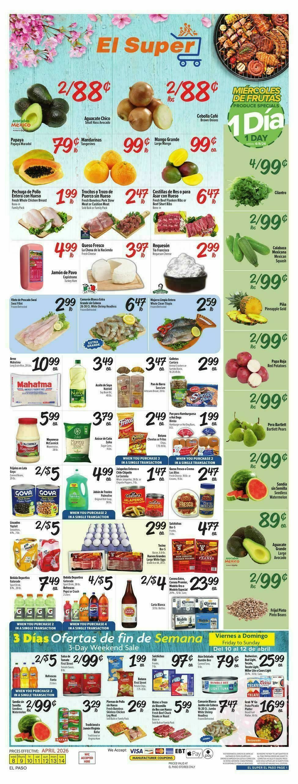 El Super Markets Weekly Ad from April 8