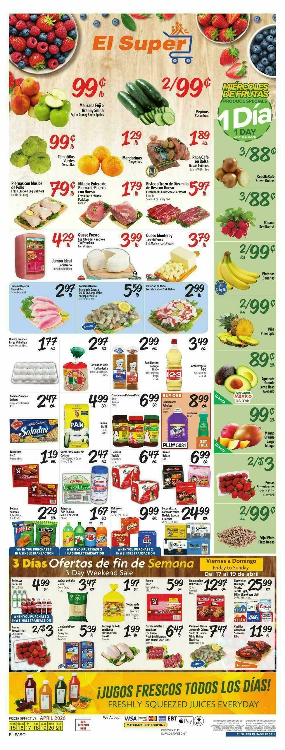 El Super Markets Weekly Ad from April 15