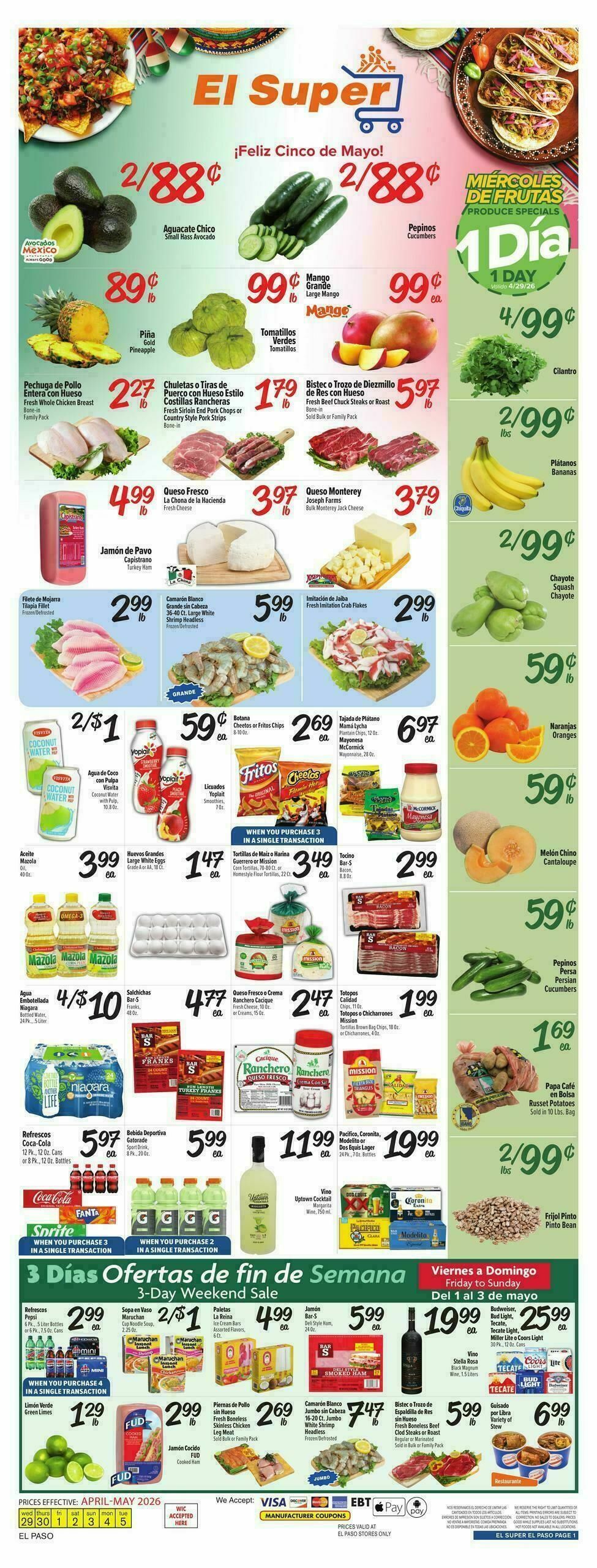 El Super Markets Weekly Ad from April 29
