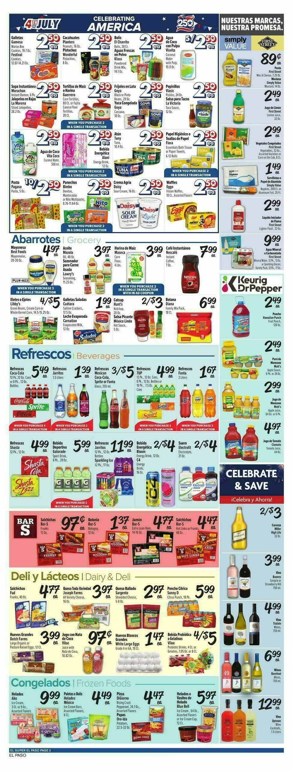 El Super Markets Weekly Ad from July 1
