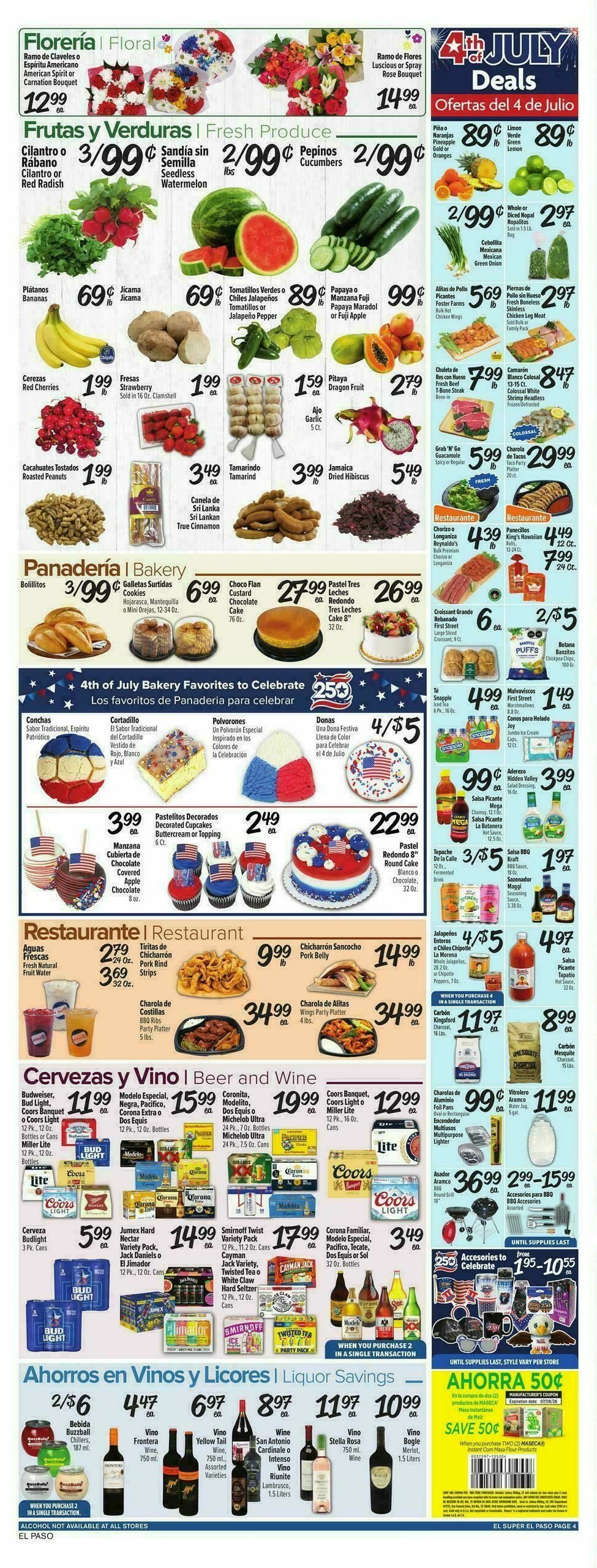 El Super Markets Weekly Ad from July 1