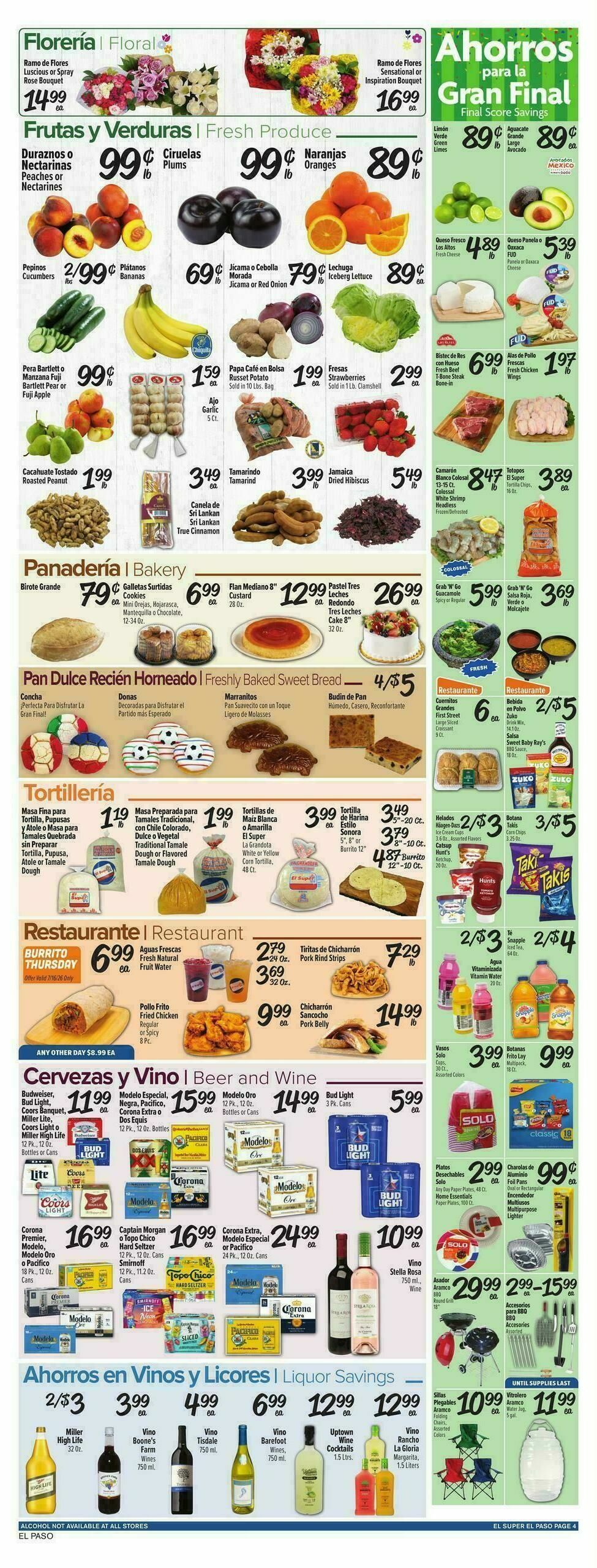 El Super Markets Weekly Ad from July 15