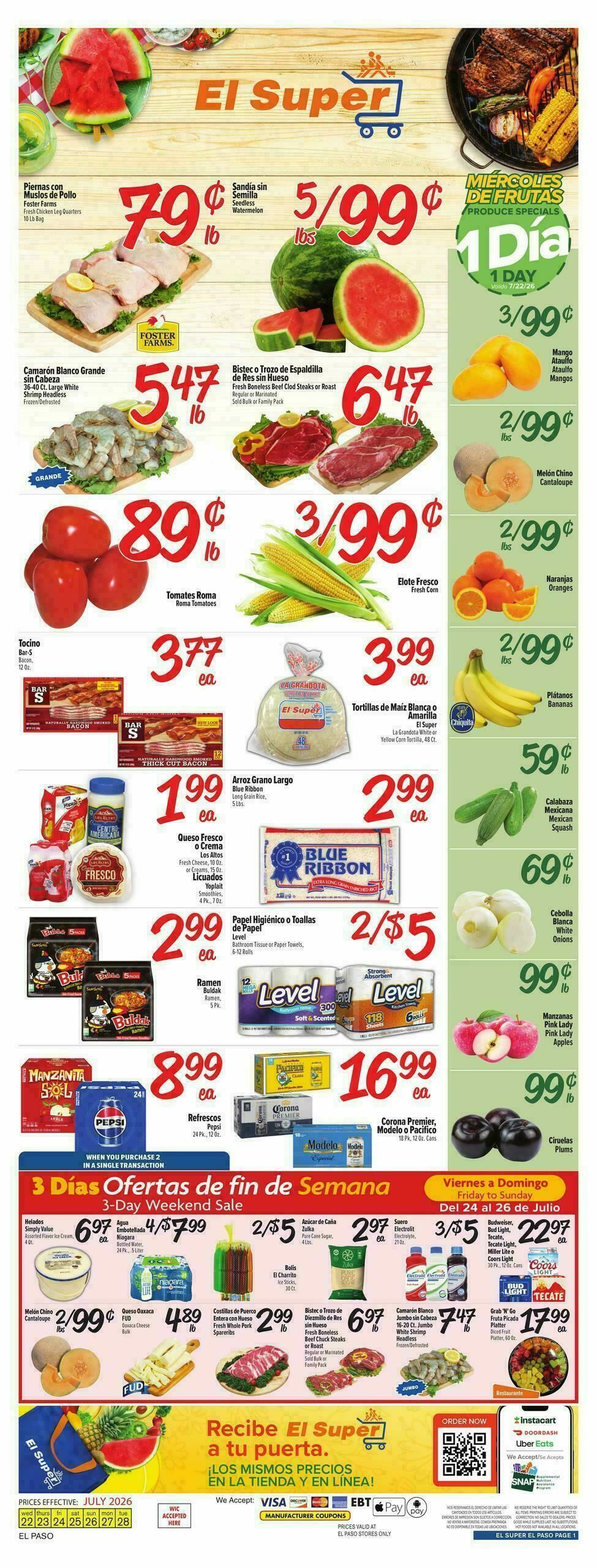 El Super Markets Weekly Ad from July 22
