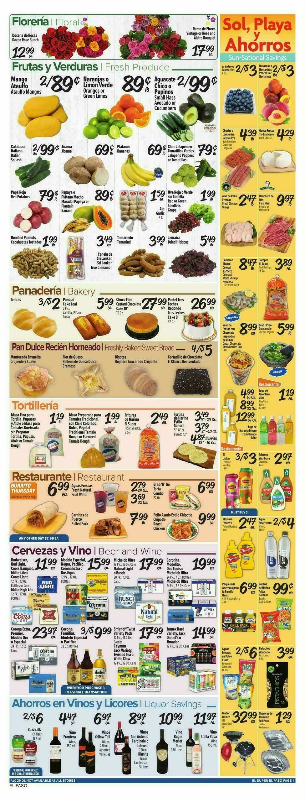 El Super Markets Weekly Ad from July 22