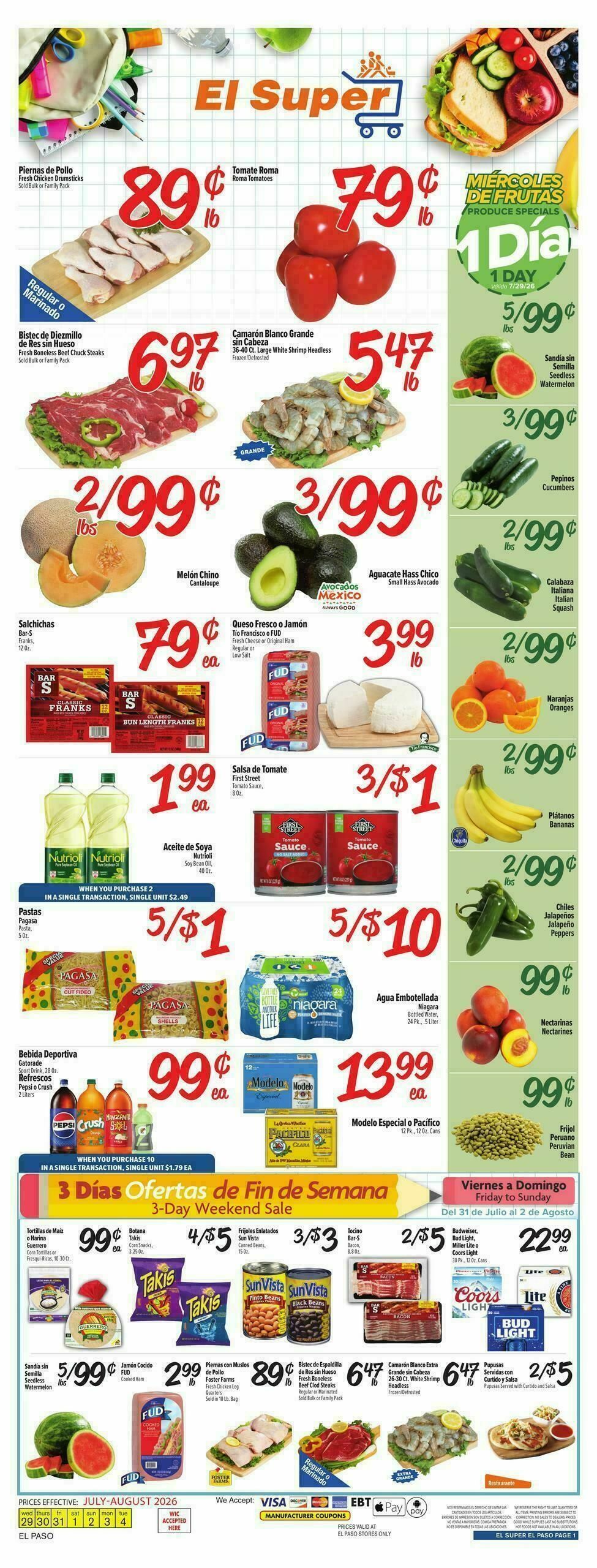 El Super Markets Weekly Ad from July 29