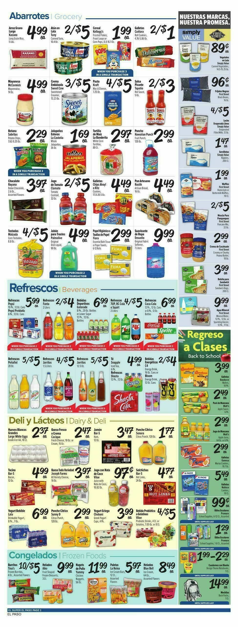 El Super Markets Weekly Ad from July 29