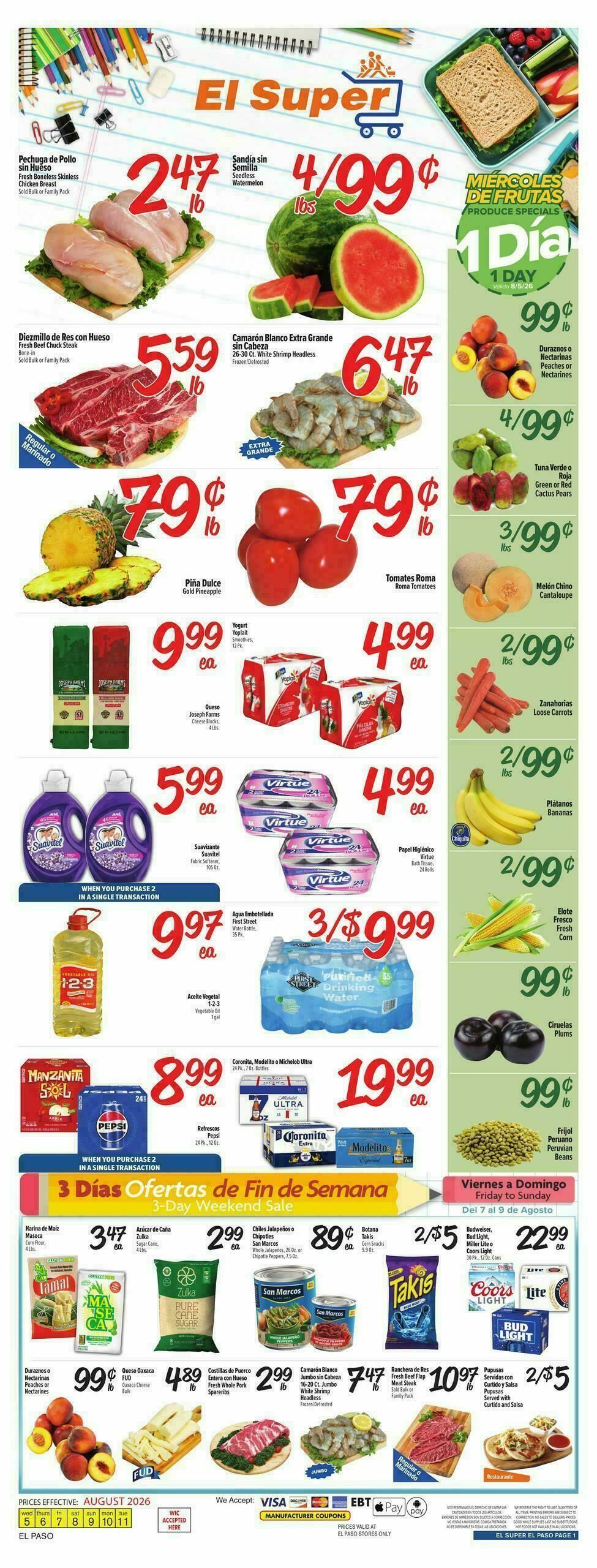 El Super Markets Weekly Ad from August 5