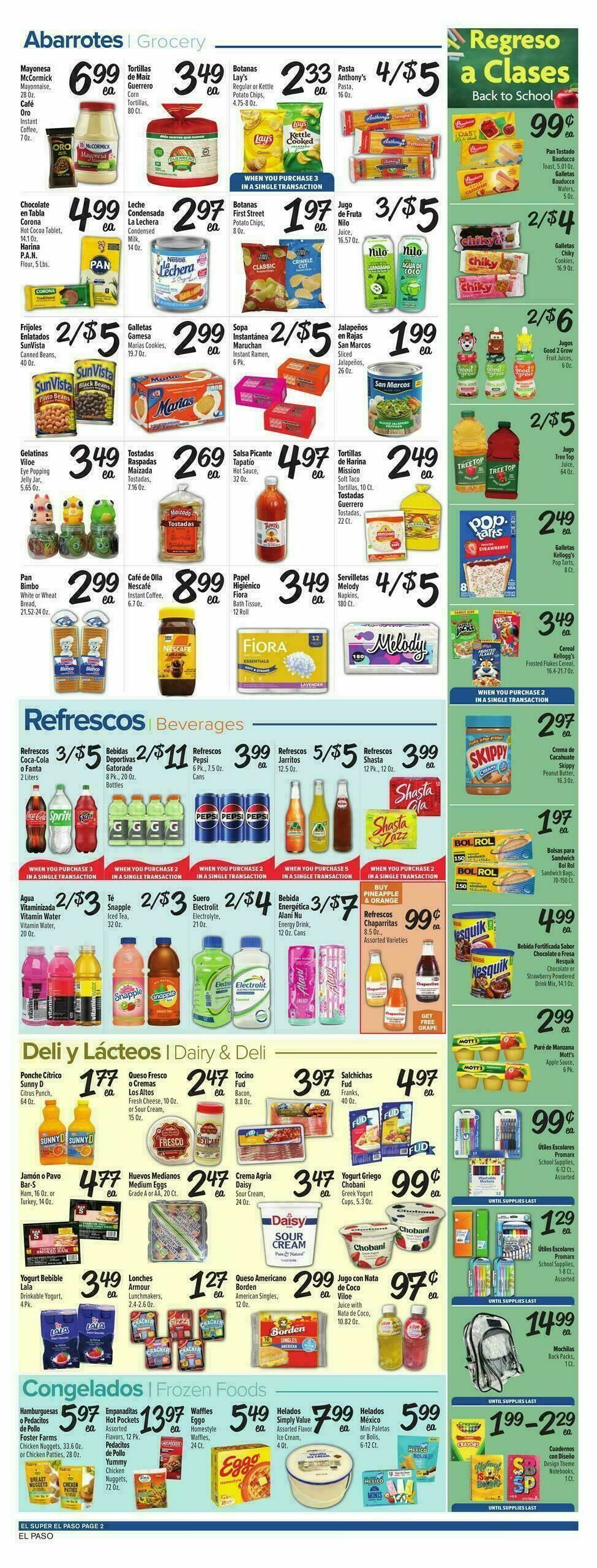 El Super Markets Weekly Ad from August 5