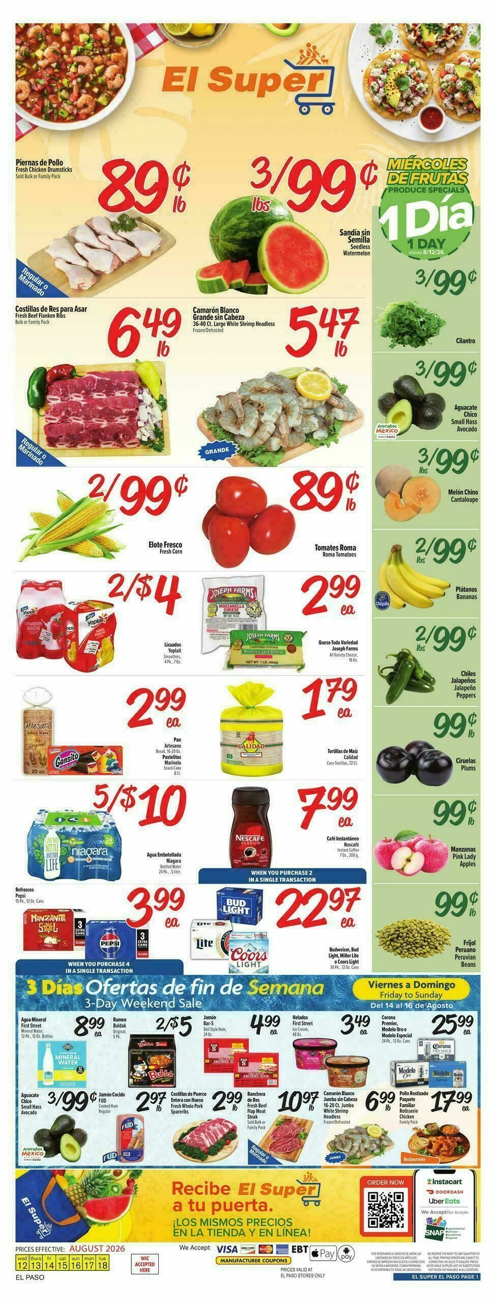 El Super Markets Weekly Ad from August 12